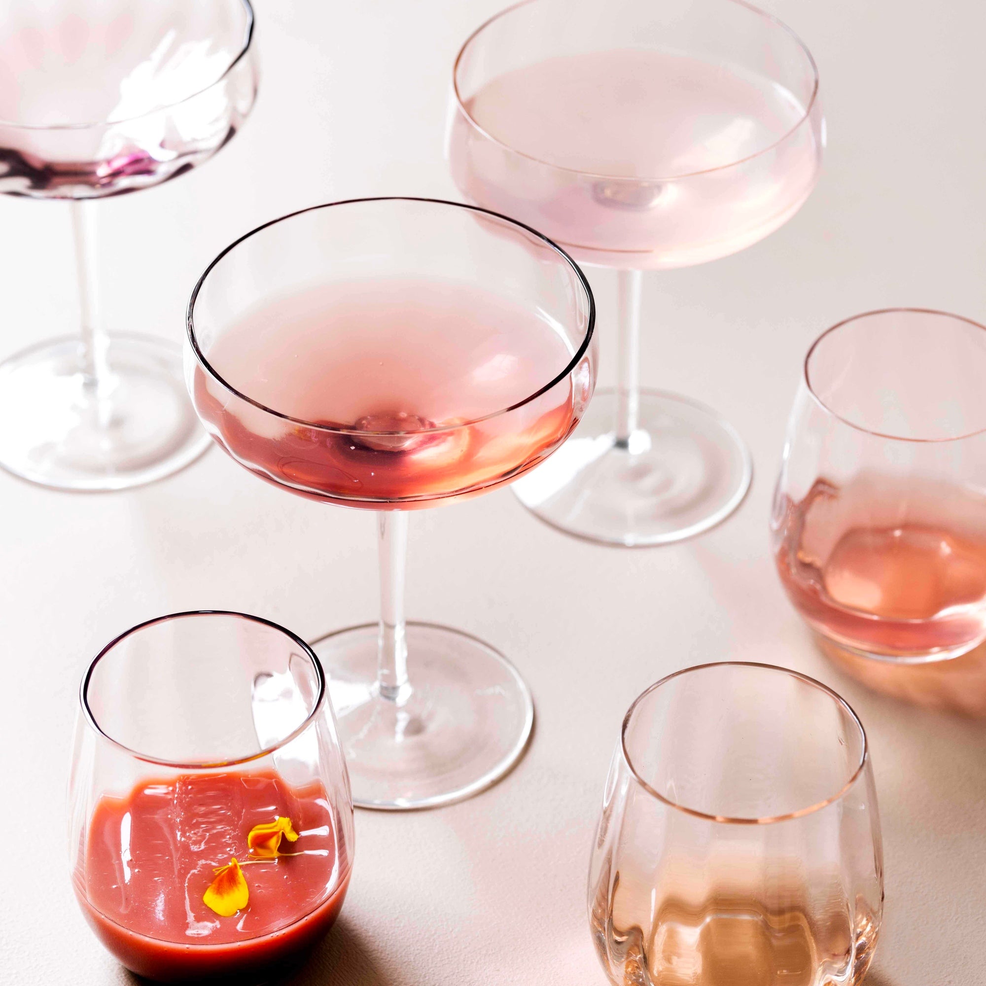 SØHOLM Sonja champagneskål | Raspberry Red