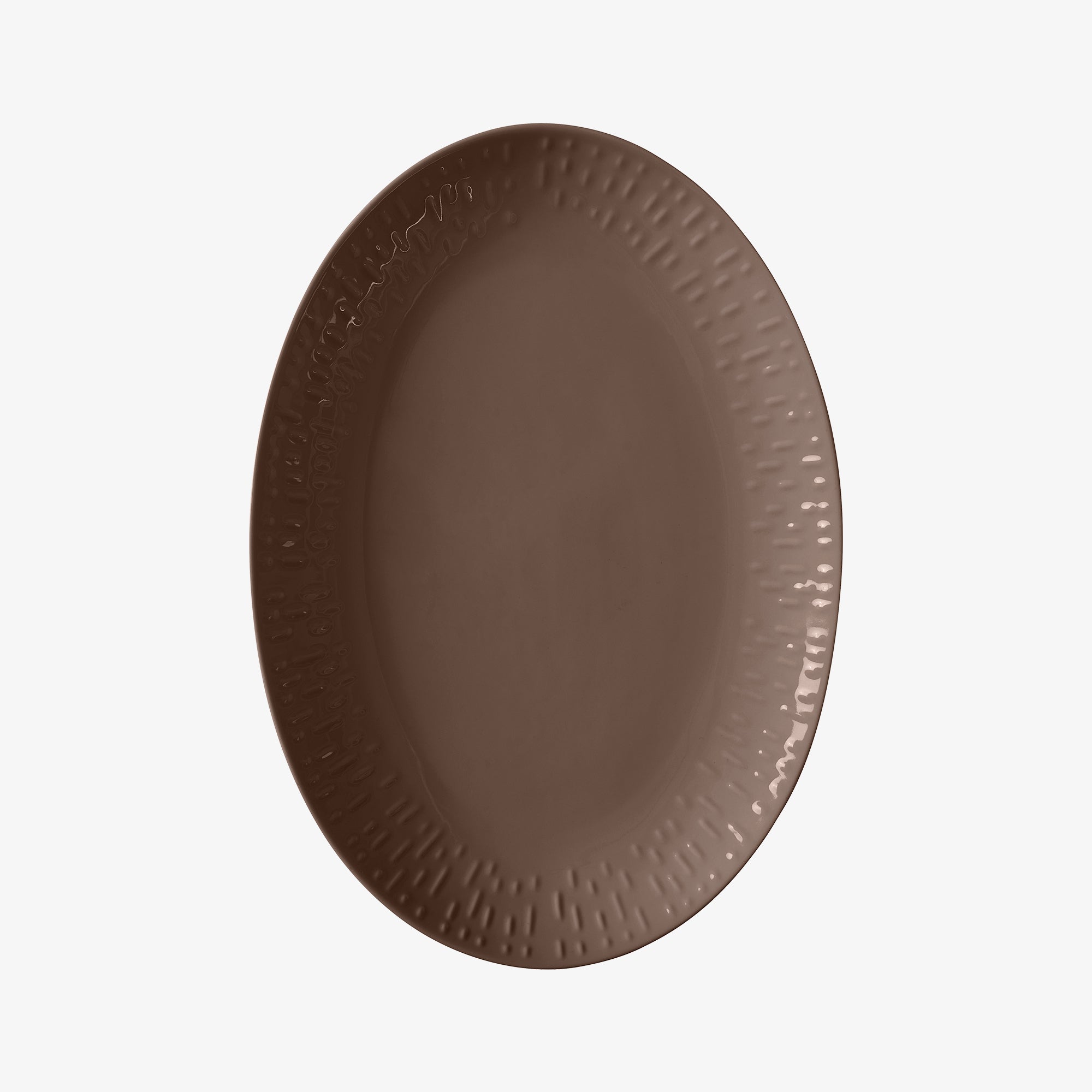 Confetti ovalt fad | Chocolate