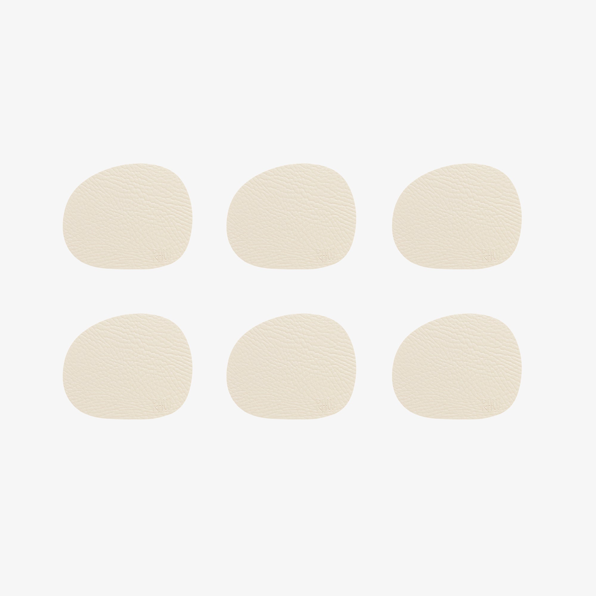 RAW Buffalo coasters 6 stk. | Warm Nude