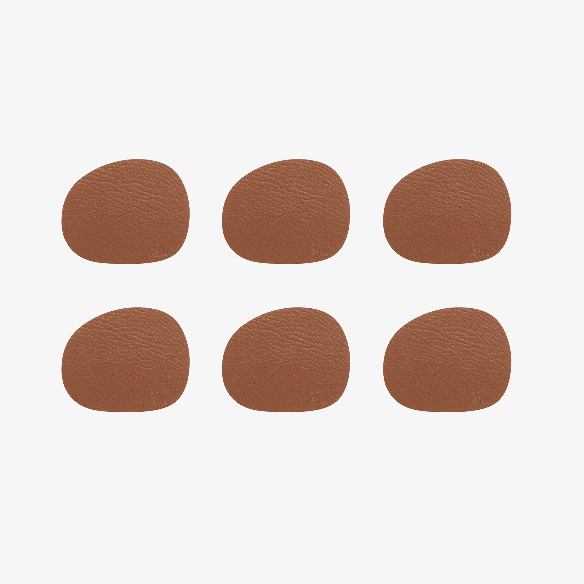 RAW Buffalo coasters 6 stk. | Cinnamon Brown