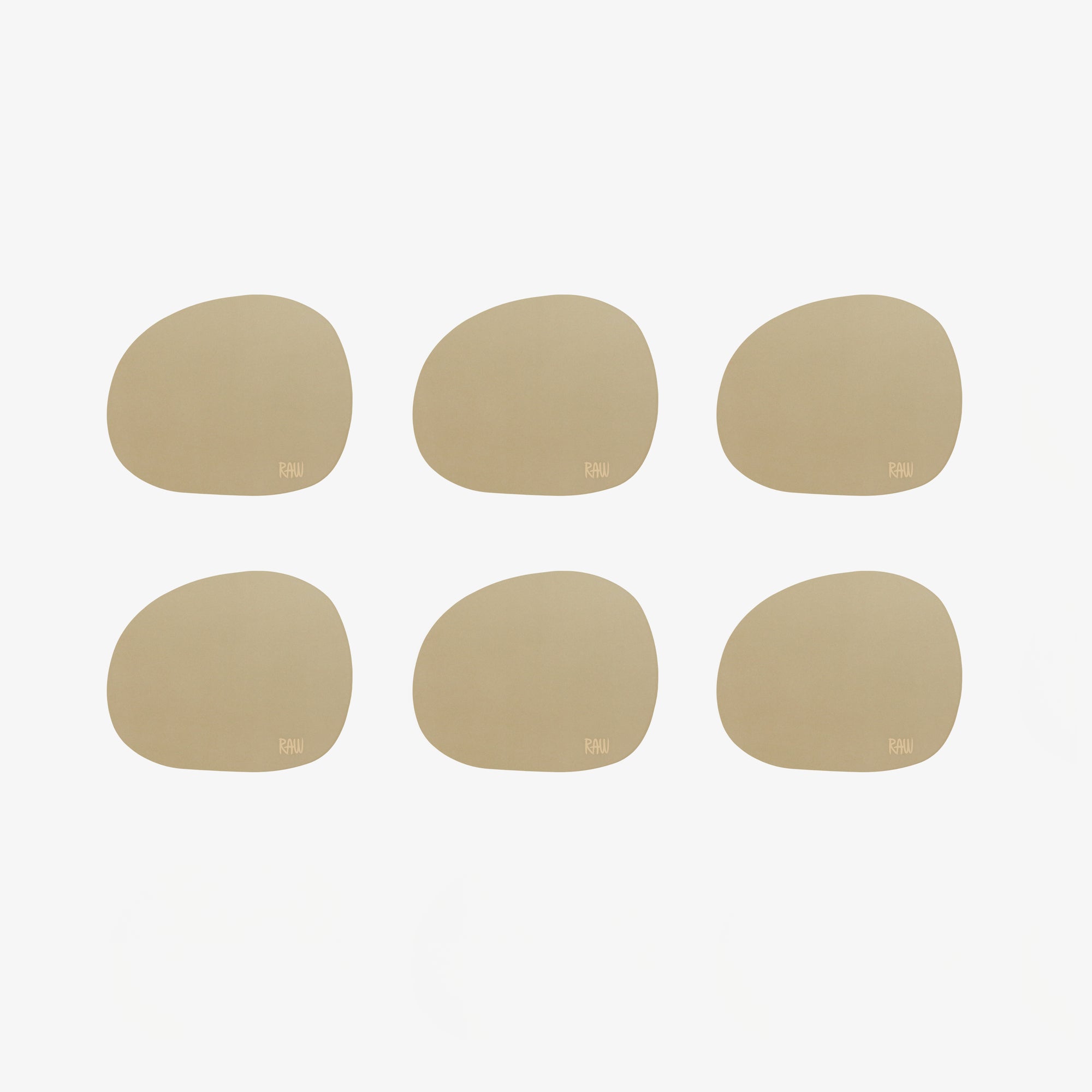 RAW Silicone coasters 6 stk. | Beige