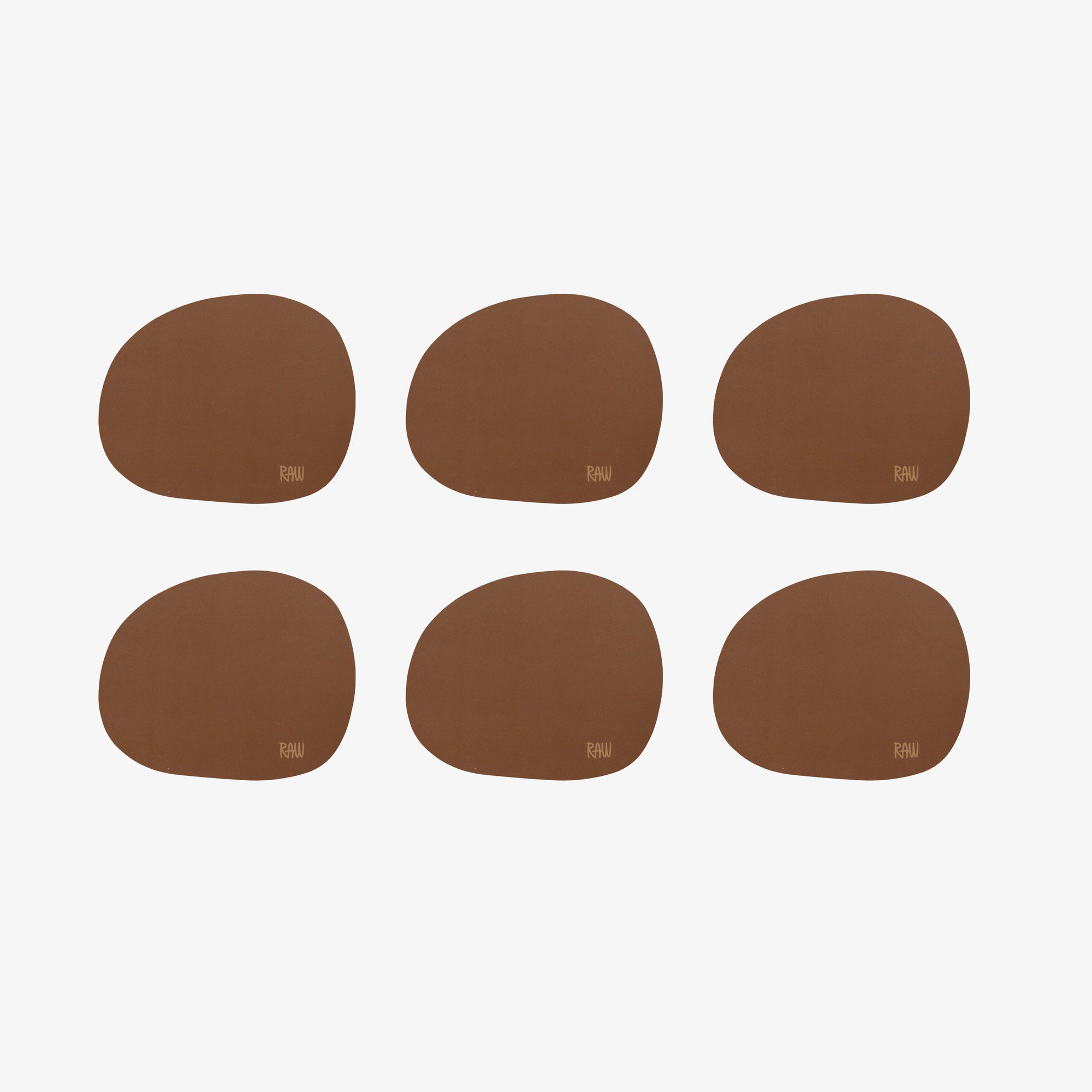 RAW Silicone coasters 6 stk. | Mocca