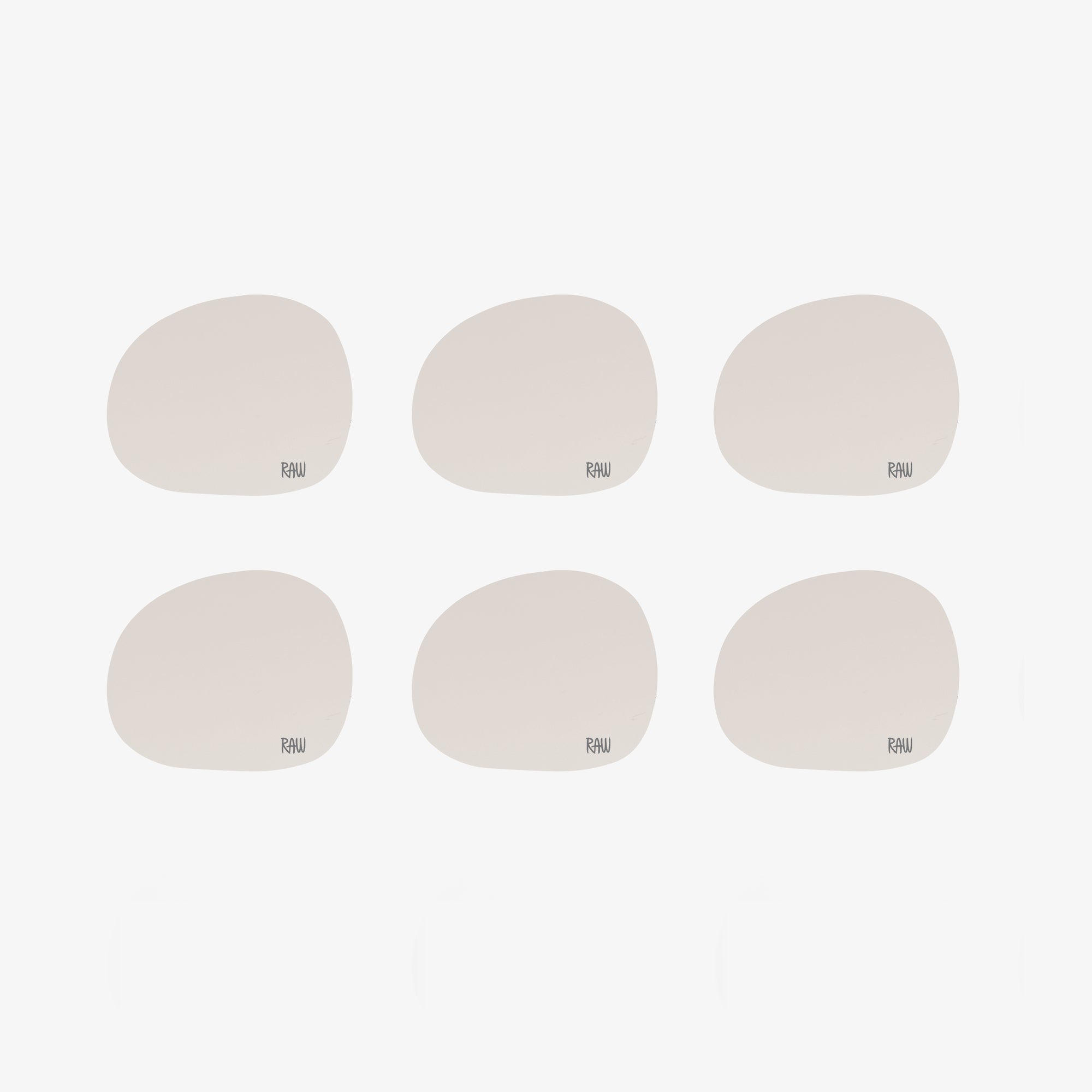 RAW Silicone coasters 6 stk. | Sand