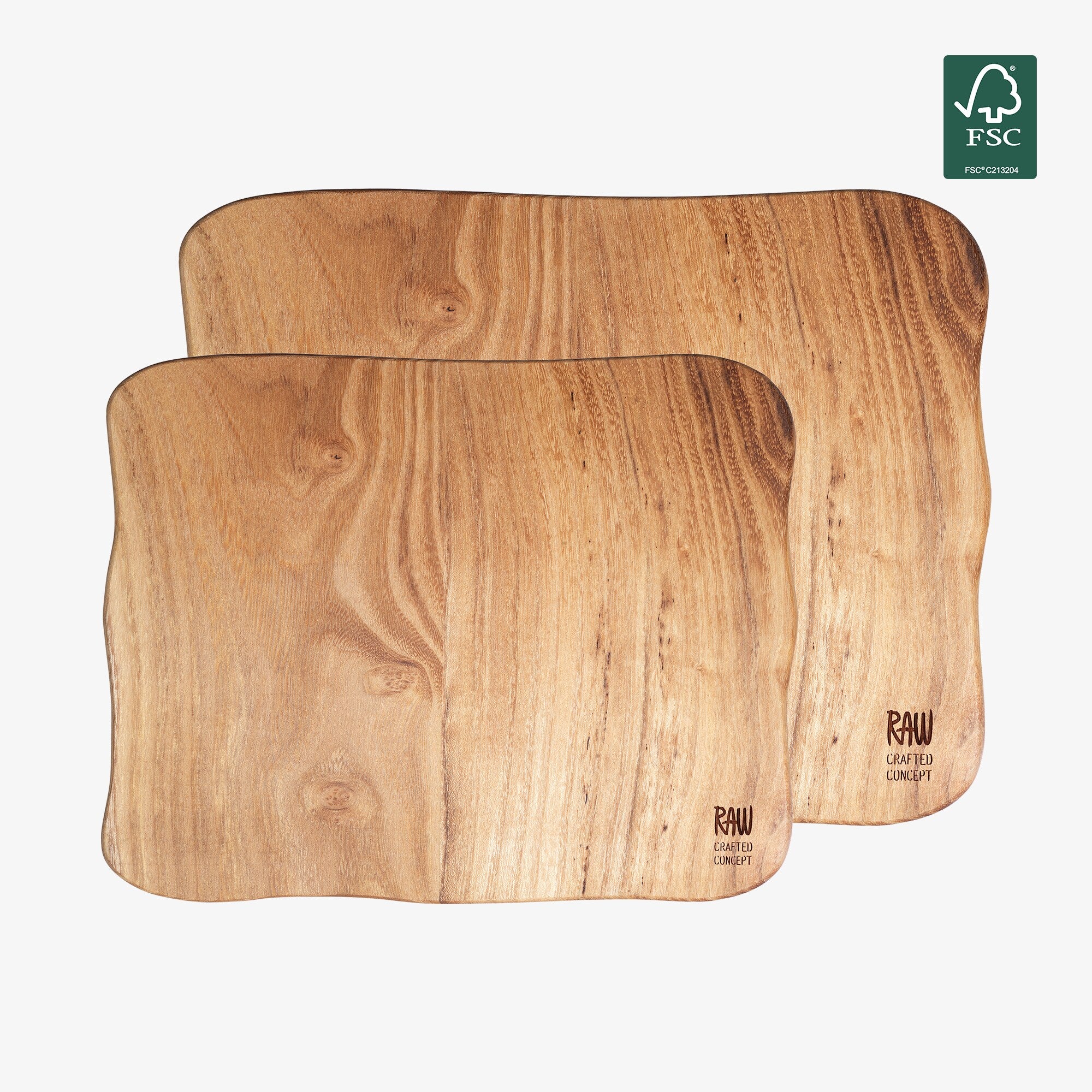 RAW Teak skærebrætsæt 2 dele | Natural
