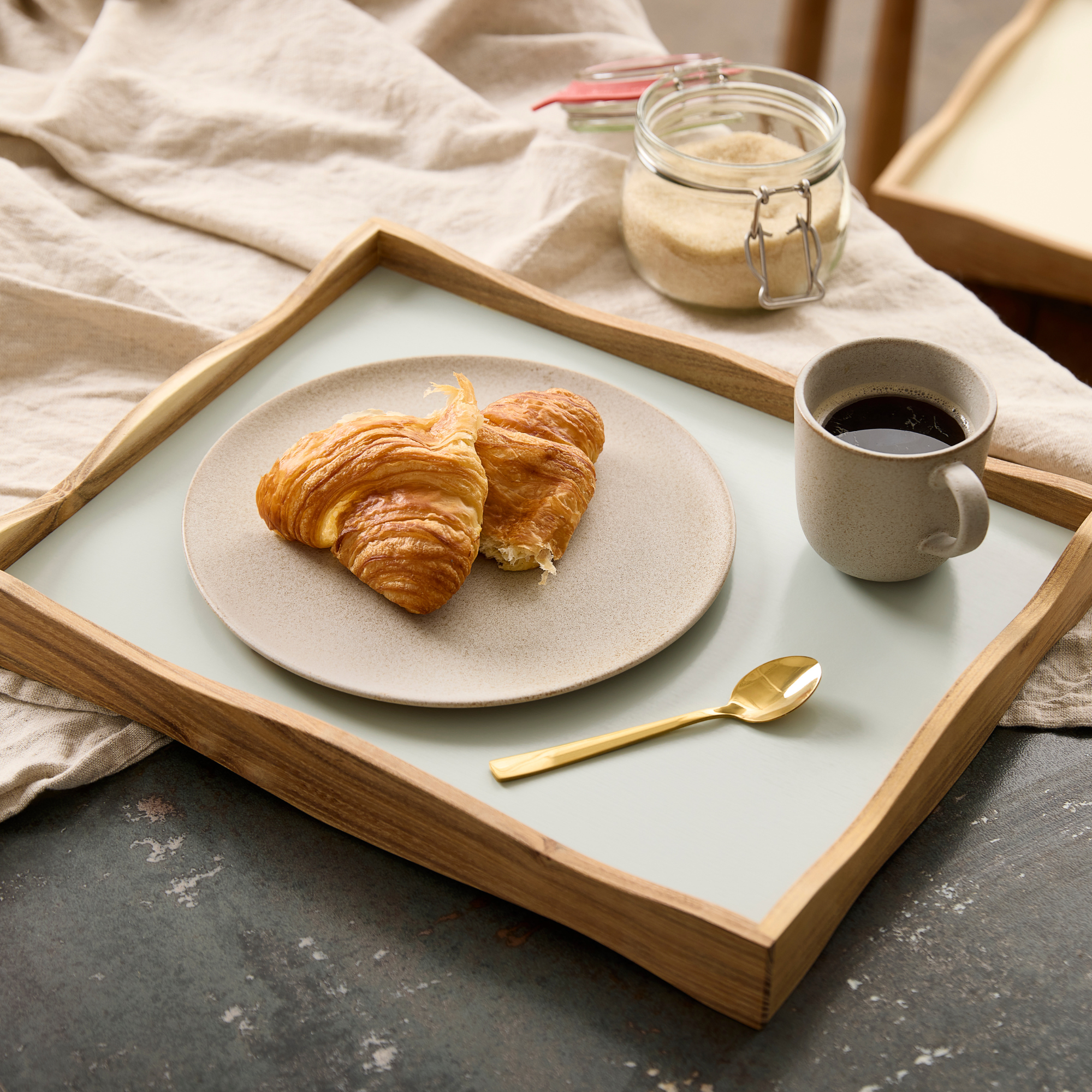 RAW Teak vendbar bakke 38 cm | Natural