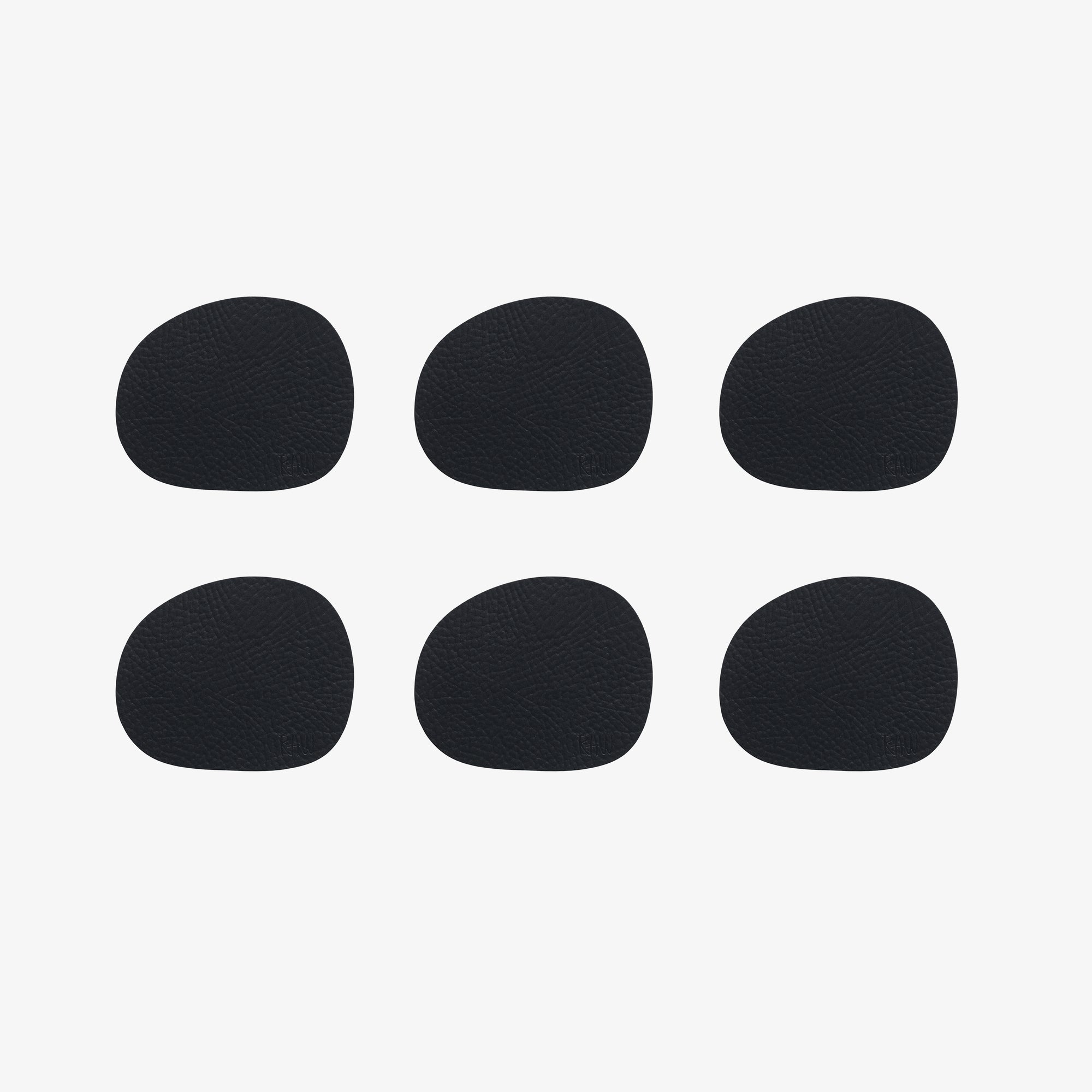RAW Buffalo coasters 6 stk. | Sort