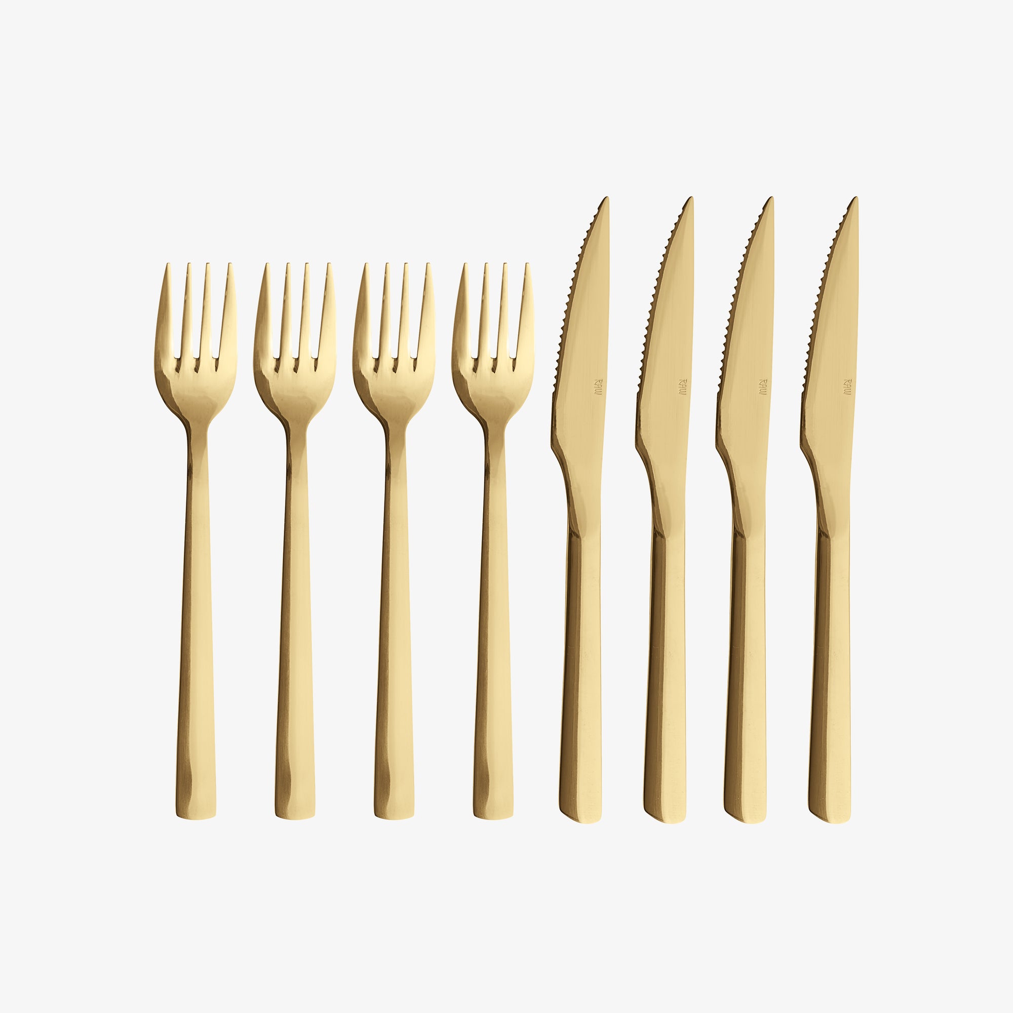 RAW steaksæt 8 dele | Guld