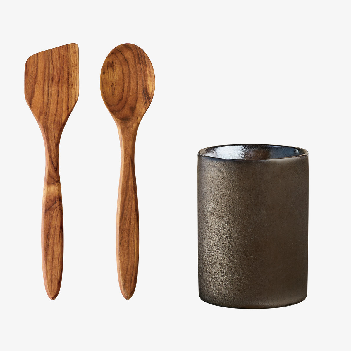 RAW opbevaringskrukke med palet og grydeske | Metallic Brown