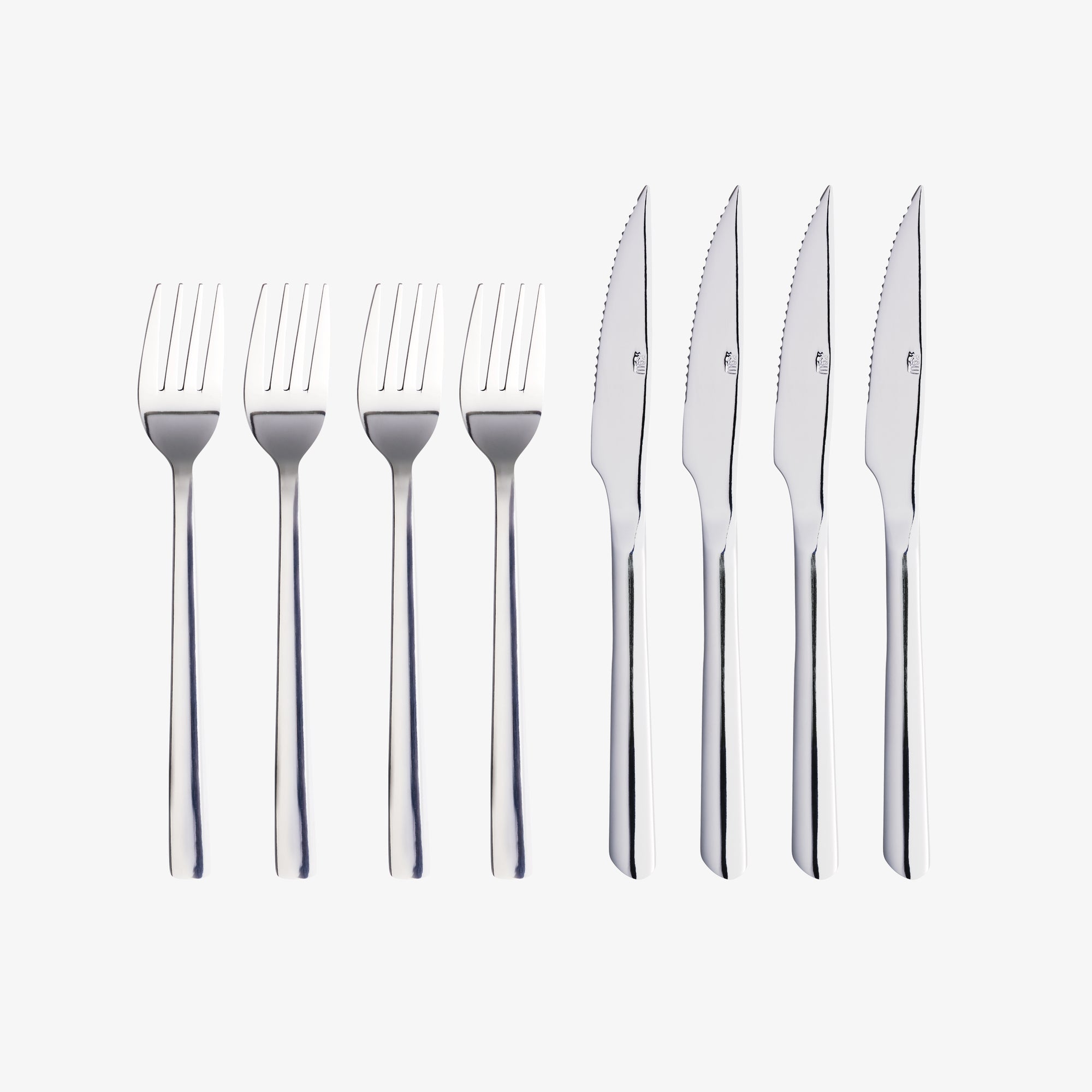 RAW steaksæt 8 dele | Blank Stål