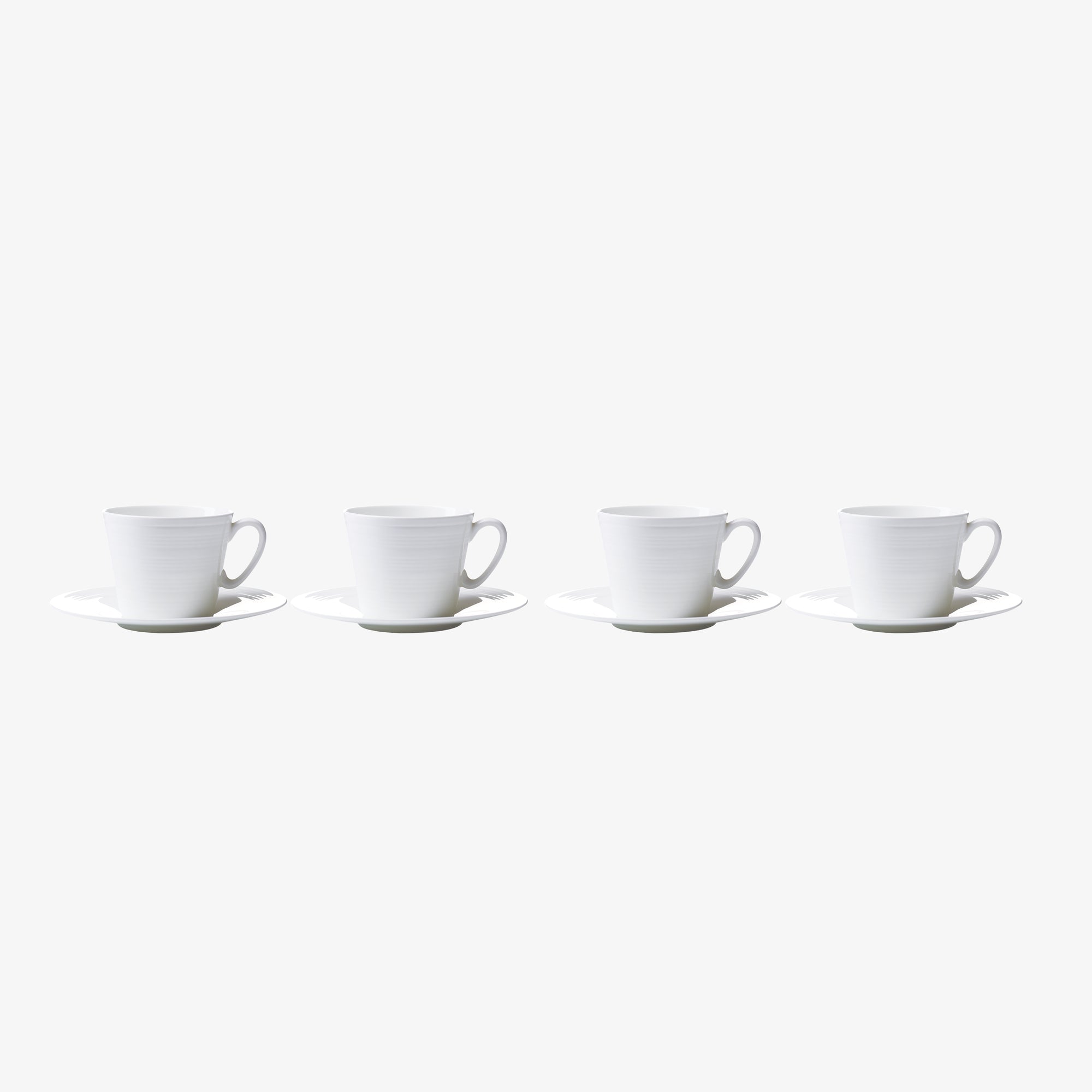 Passion kaffekop med underkop 4 stk. | Creme Hvid