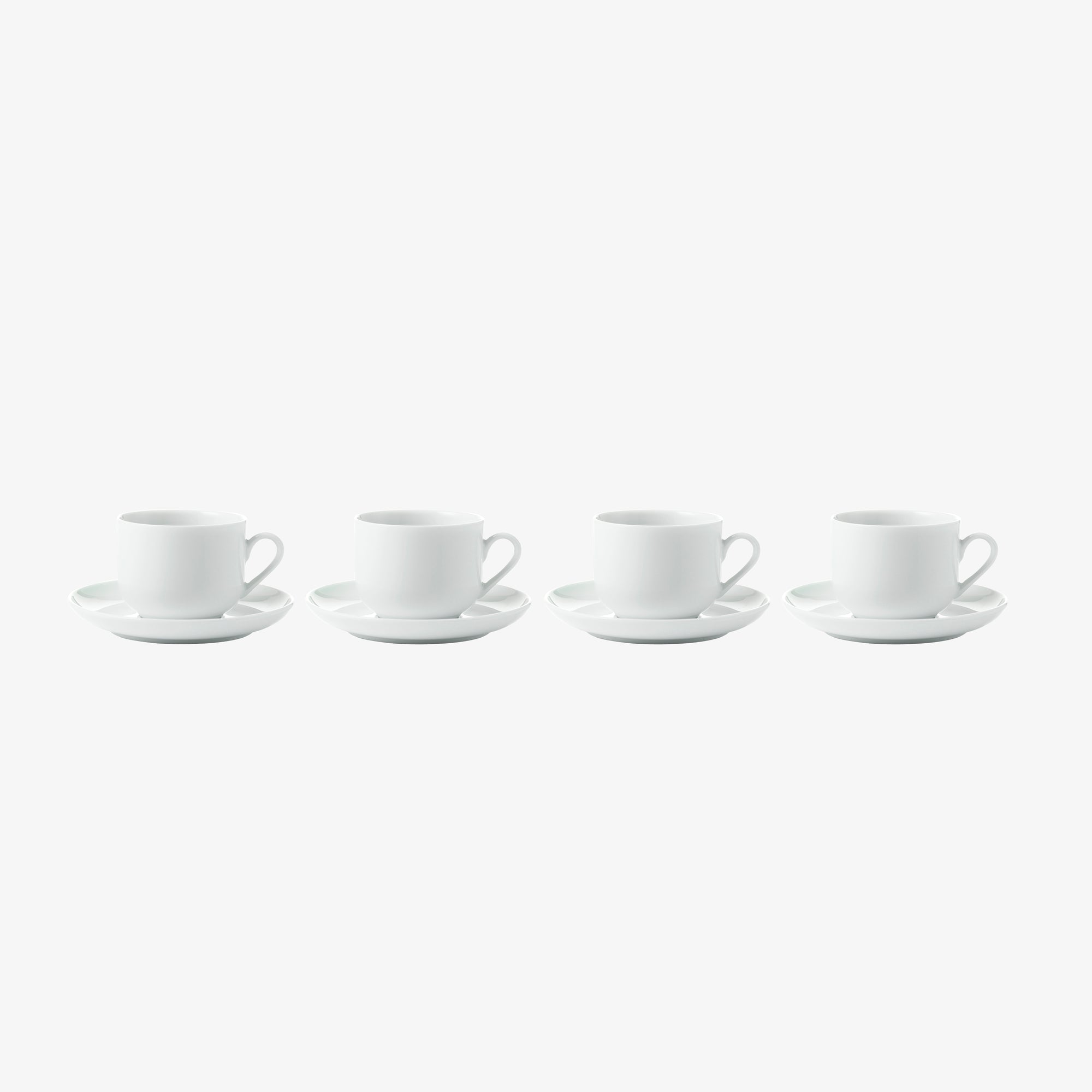 atelier kaffekop med underkop 4 stk. | Super Hvid
