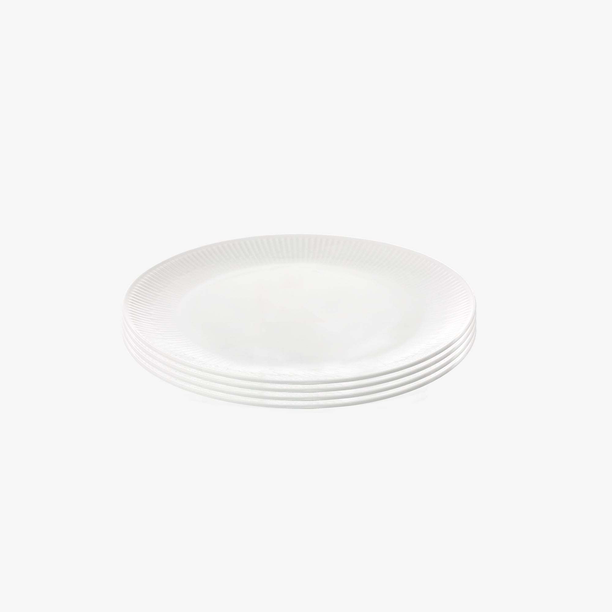 Relief frokosttallerken 4 stk. | Hvid