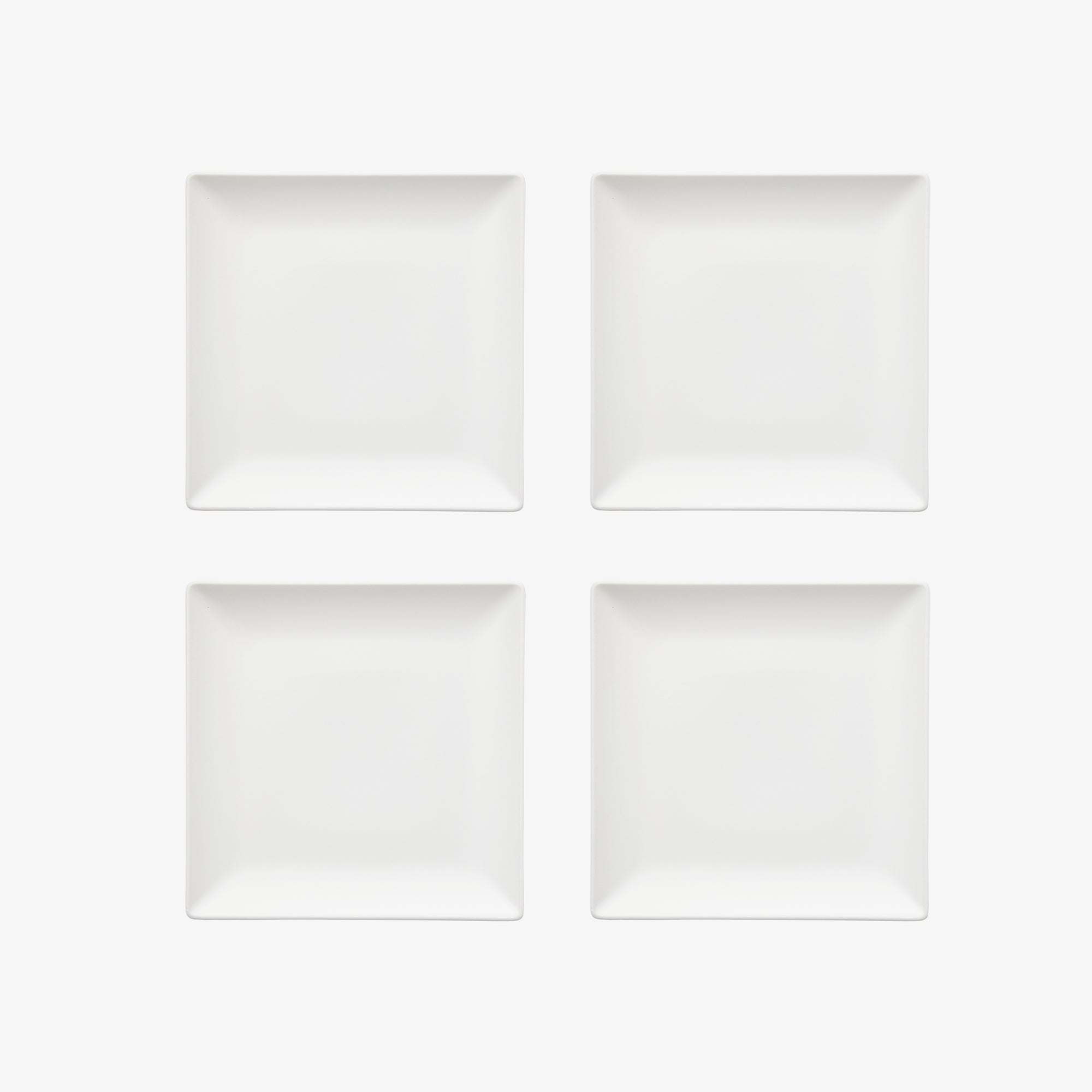 Quadro tallerken 4 stk. 21 cm | Hvid