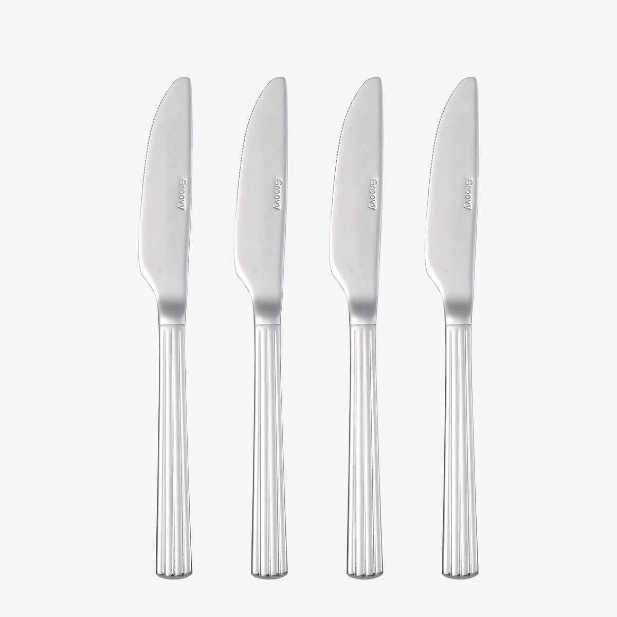 Groovy kniv 4 stk. | Blank Stål