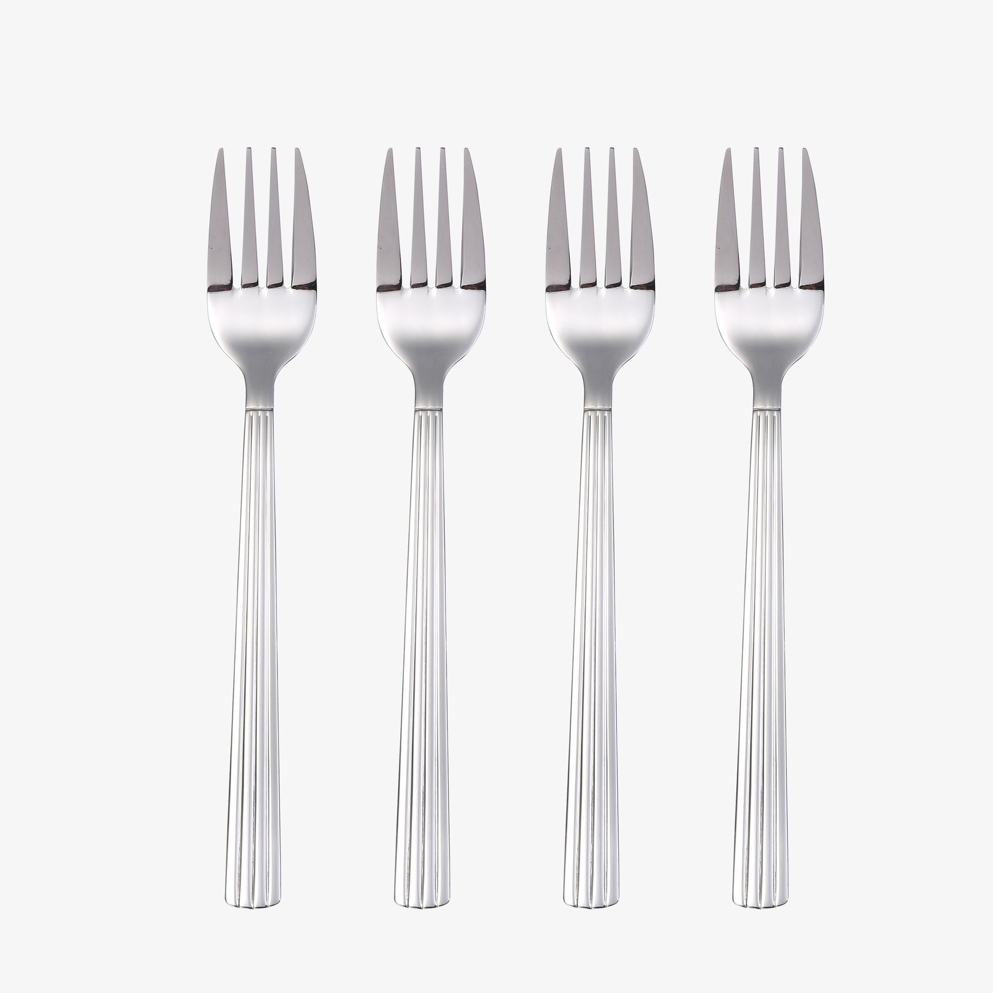 Groovy gaffel 4 stk. | Blank stål