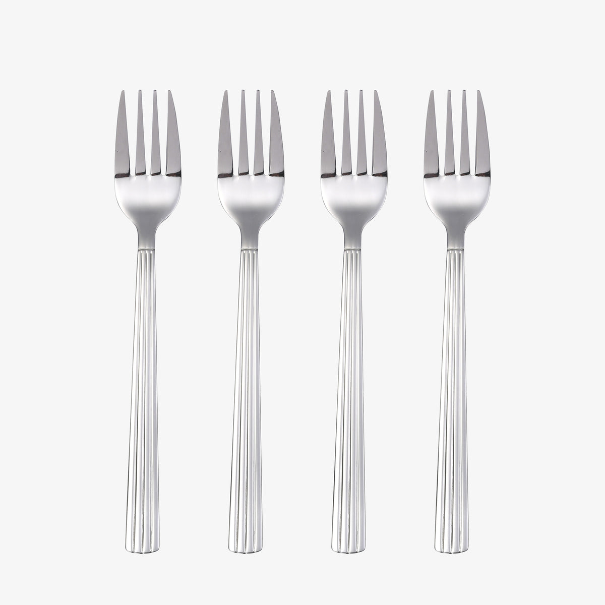 Groovy gaffel 4 stk. | Blank Stål