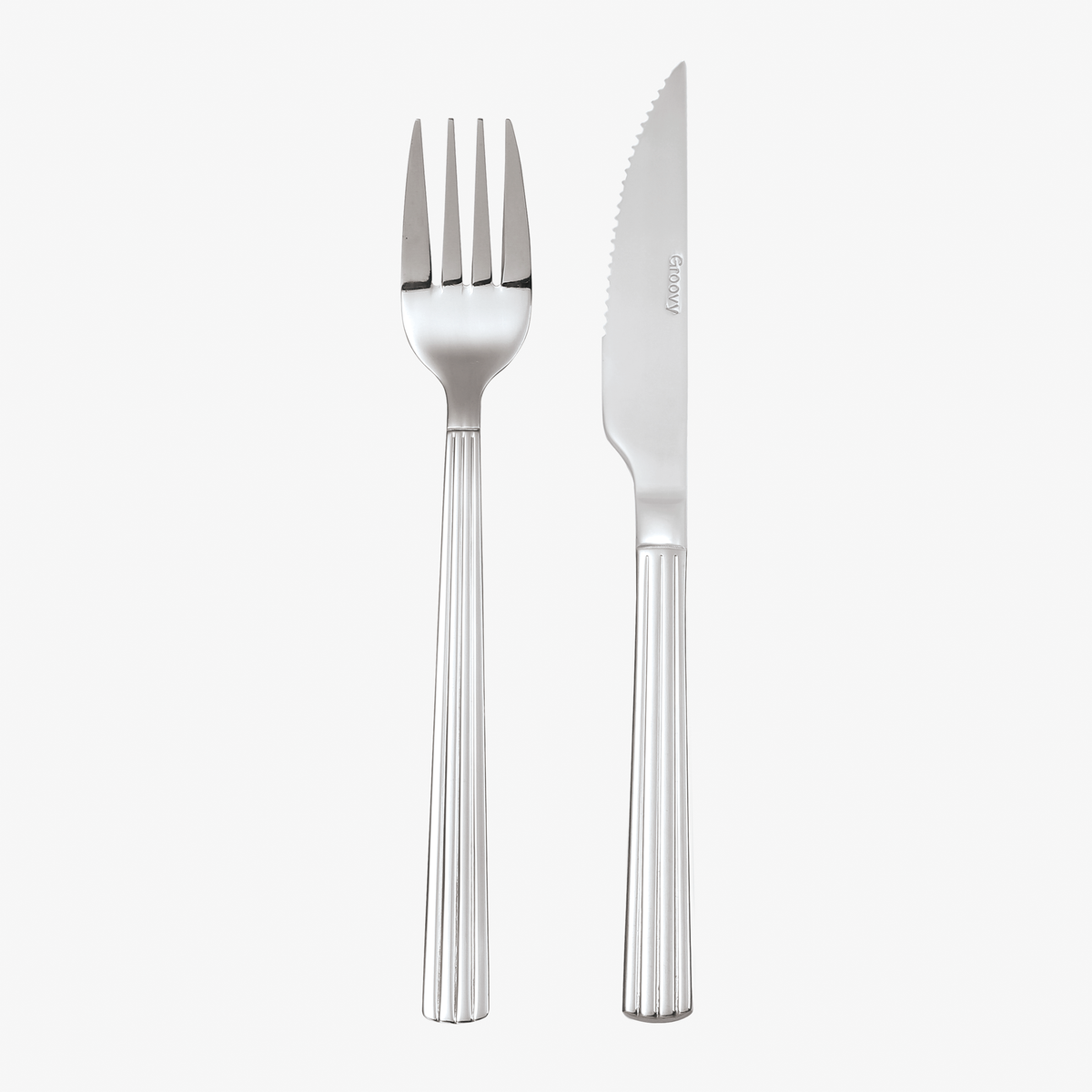 Groovy steaksæt | Blank Stål