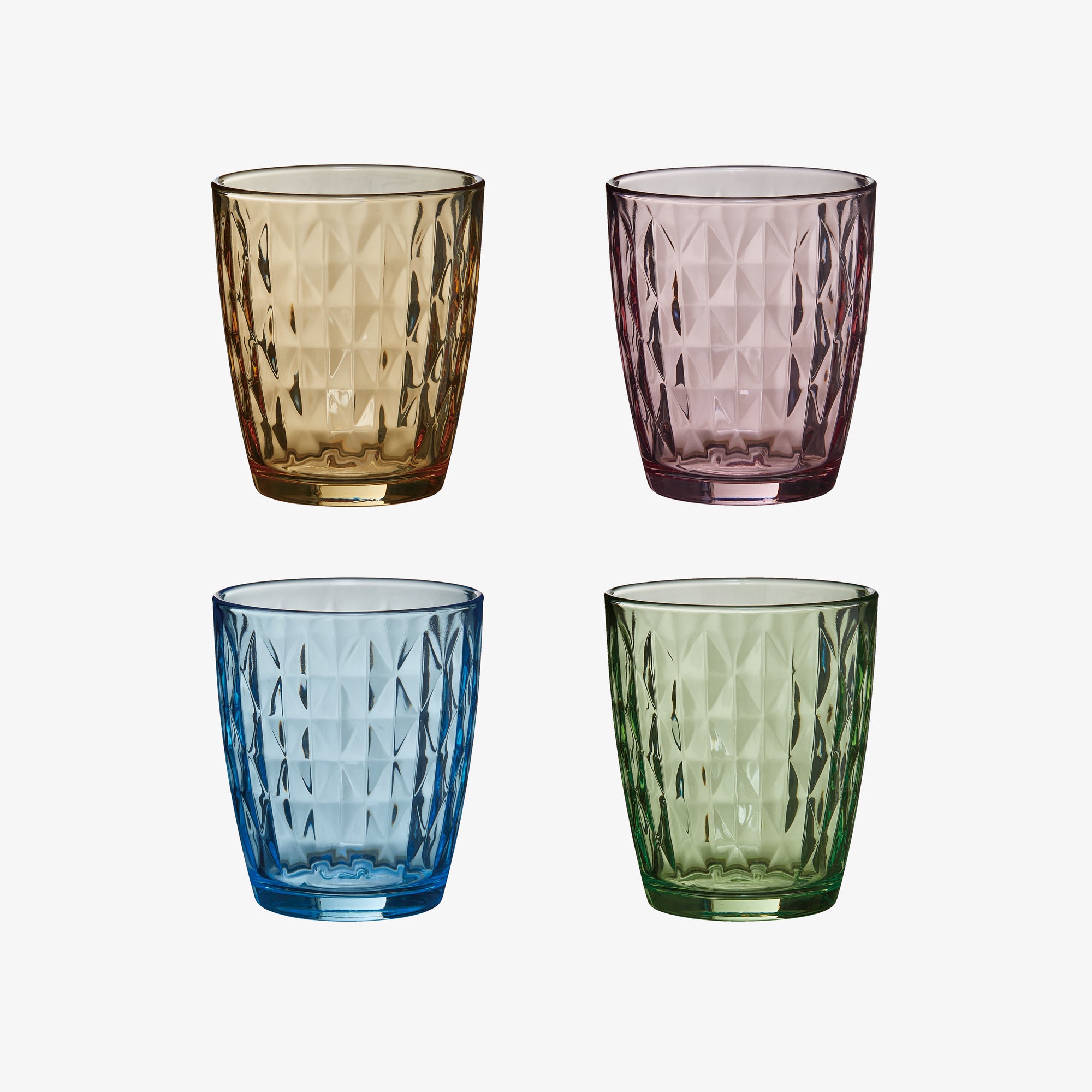 Mosaic vandglas 4 stk. | Multi-farvet