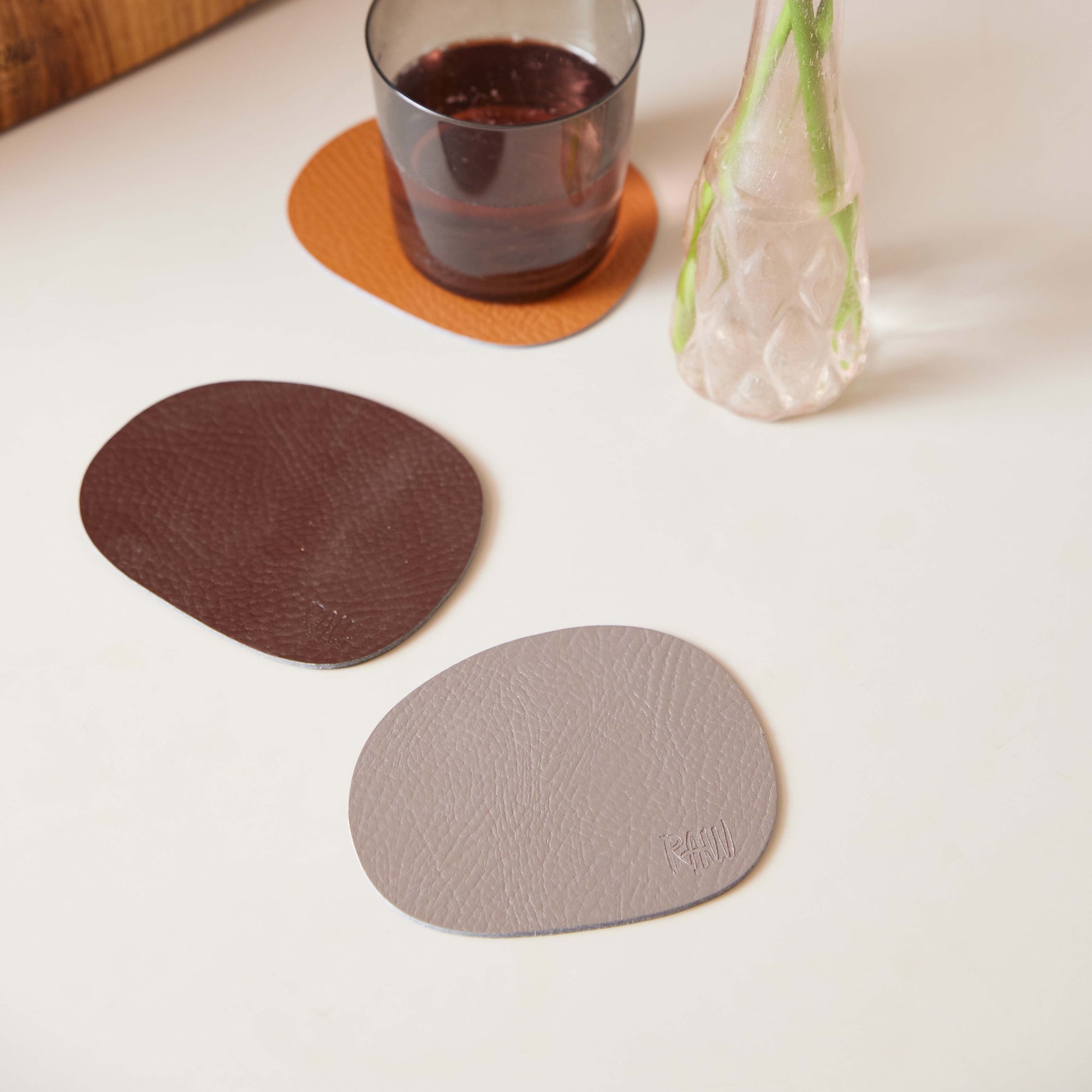 RAW Buffalo coasters 6 stk. | Dusty Rose