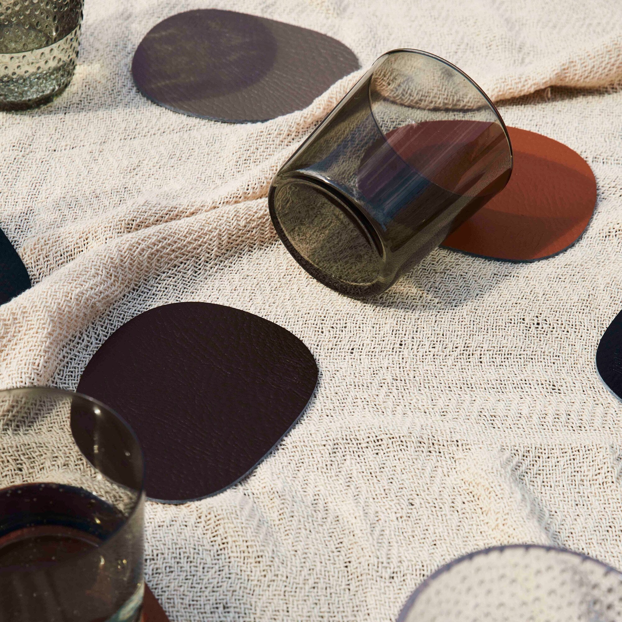 RAW Buffalo coasters 6 stk. | Cinnamon Brown