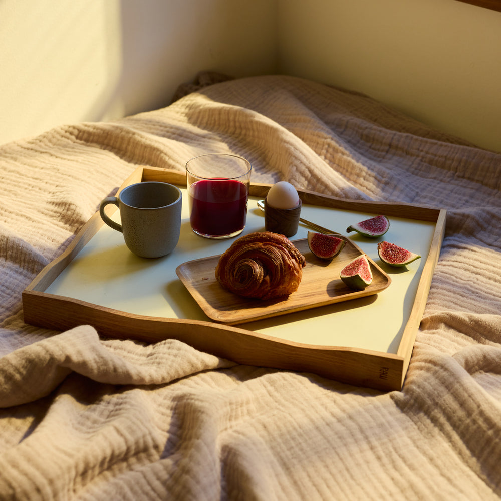 RAW Teak vendbar bakke 45 cm | Natural