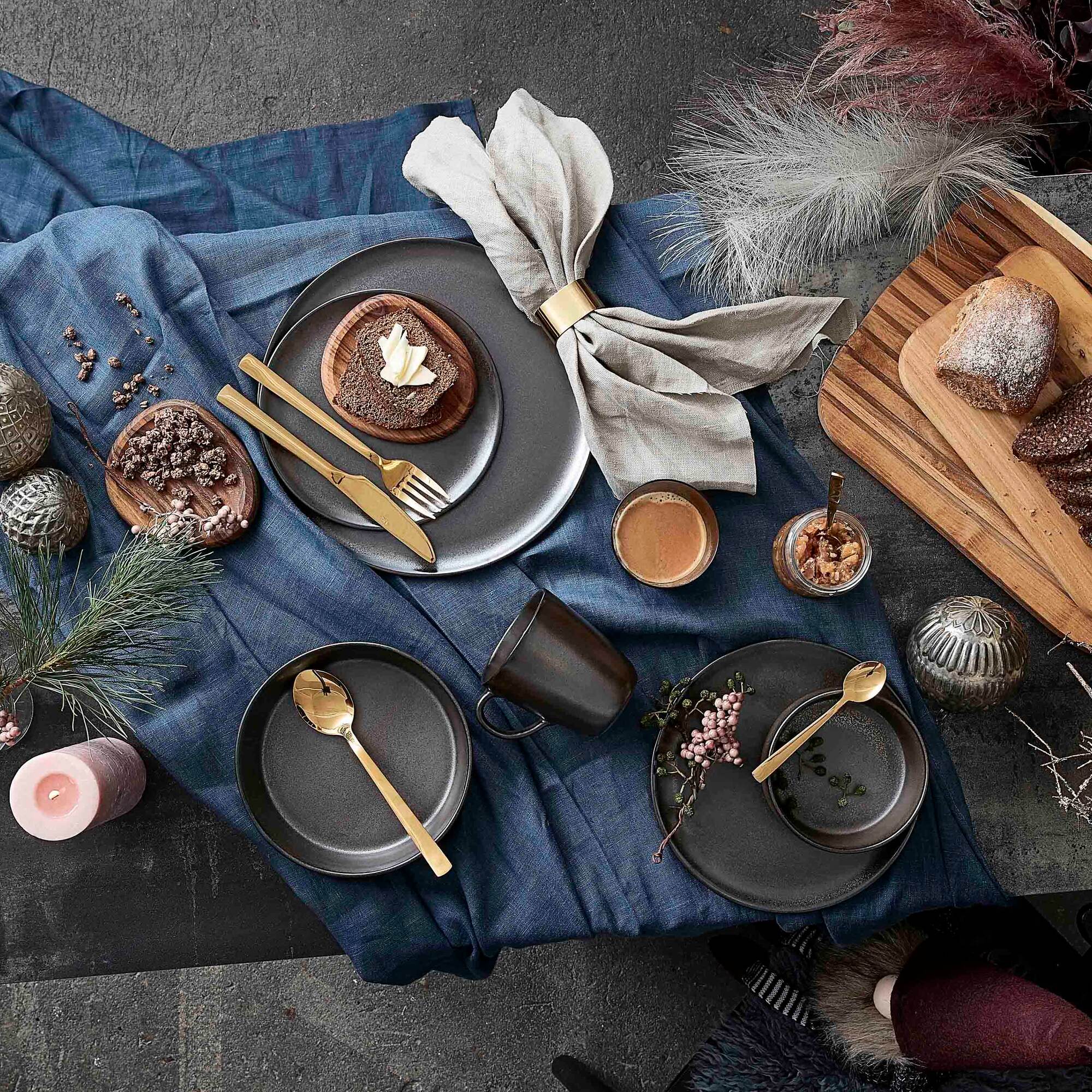 RAW frokosttallerken 4 stk. | Metallic Brown