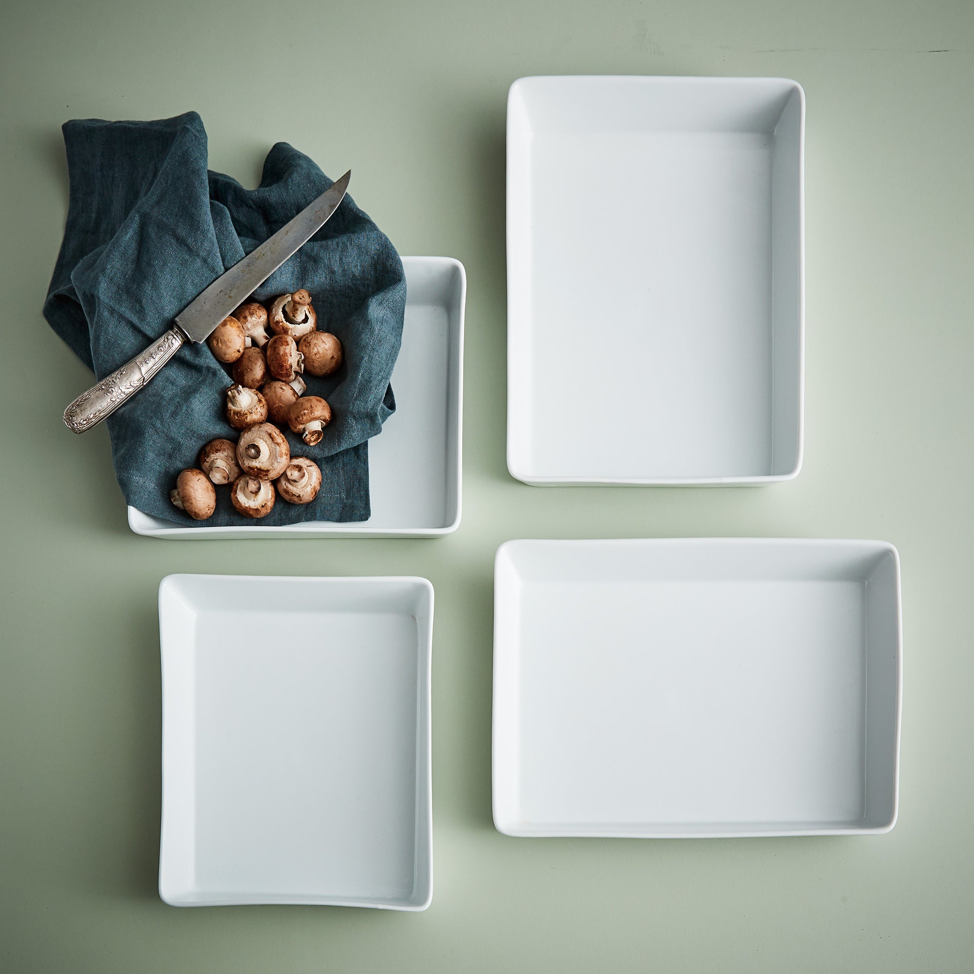 Aroma rektangulær fad 29 cm | Hvid