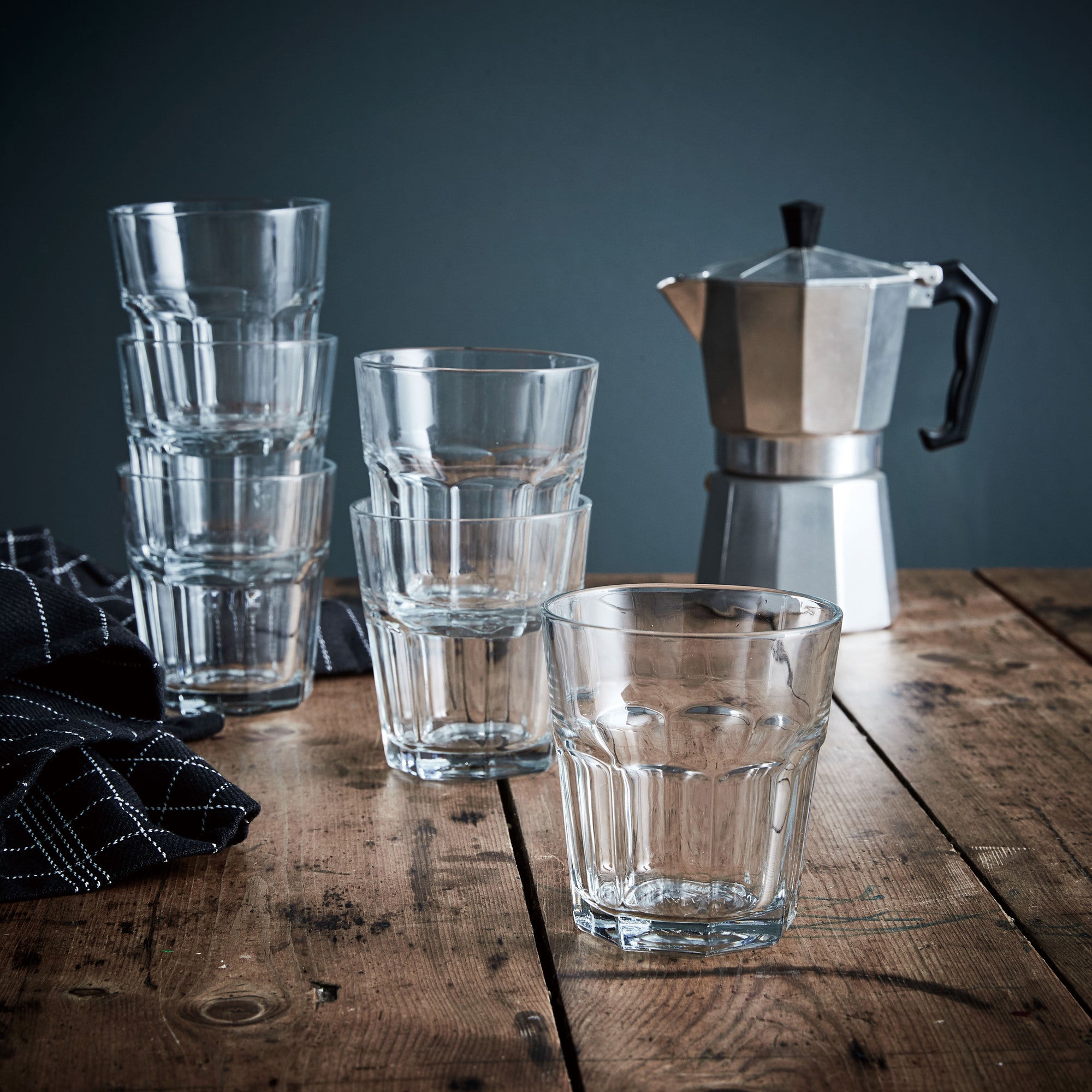atelier granit glas 6 stk. lav | Klar