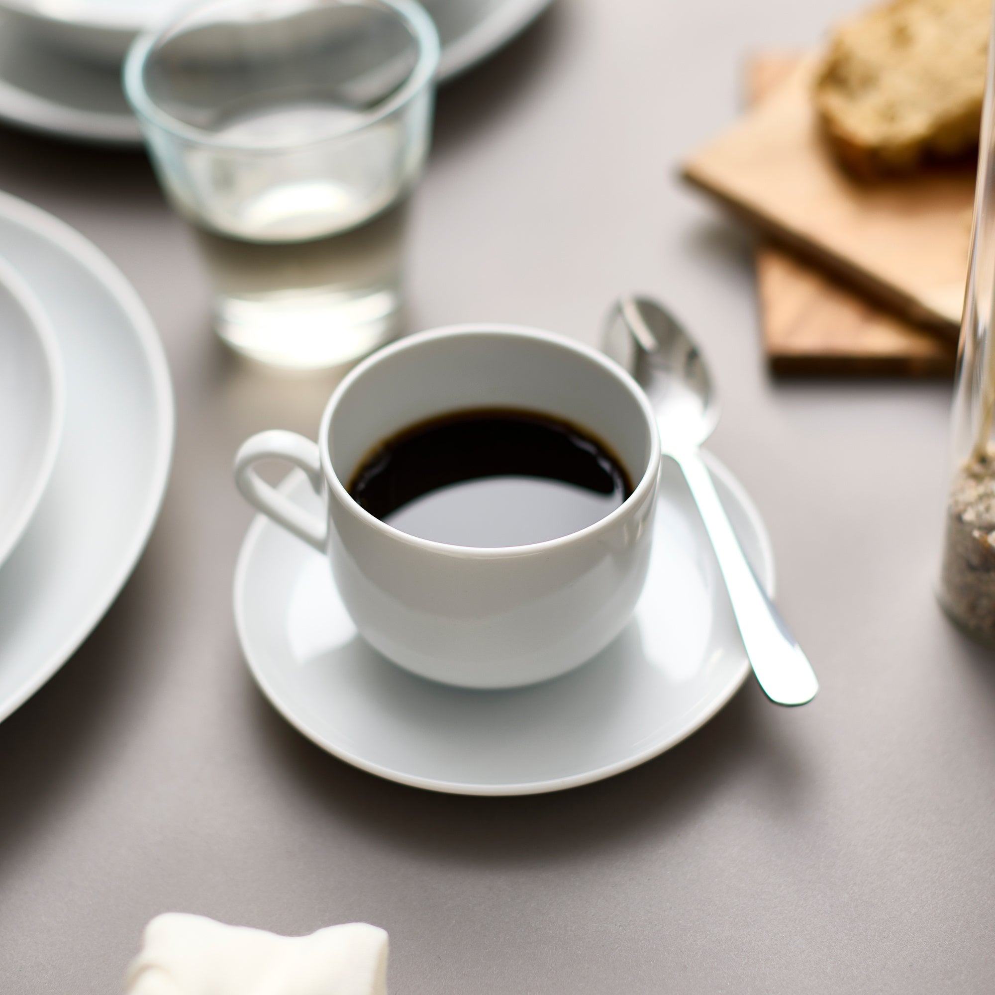 atelier kaffekop med underkop 4 stk. | Super Hvid