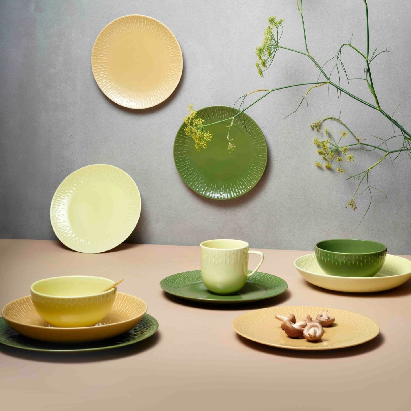 Confetti middagstallerken | Olive