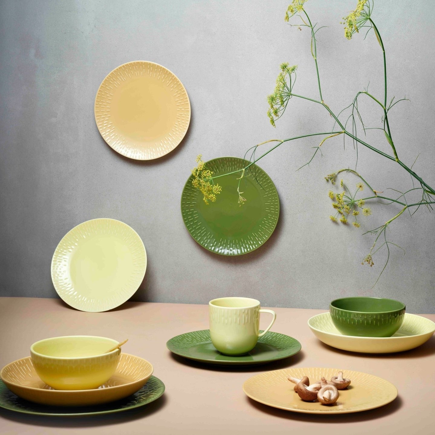 Confetti frokosttallerken | Mustard