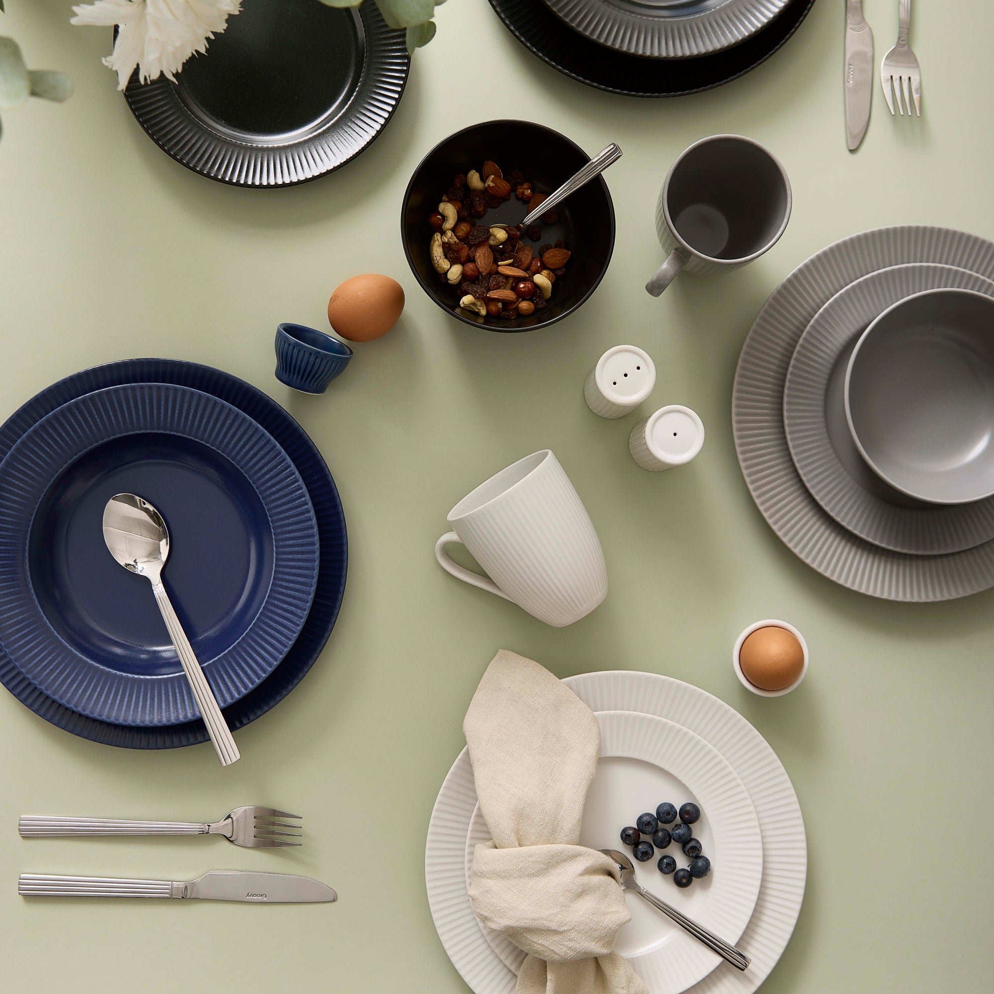 Groovy æggebæger 4 stk. | Creme Hvid