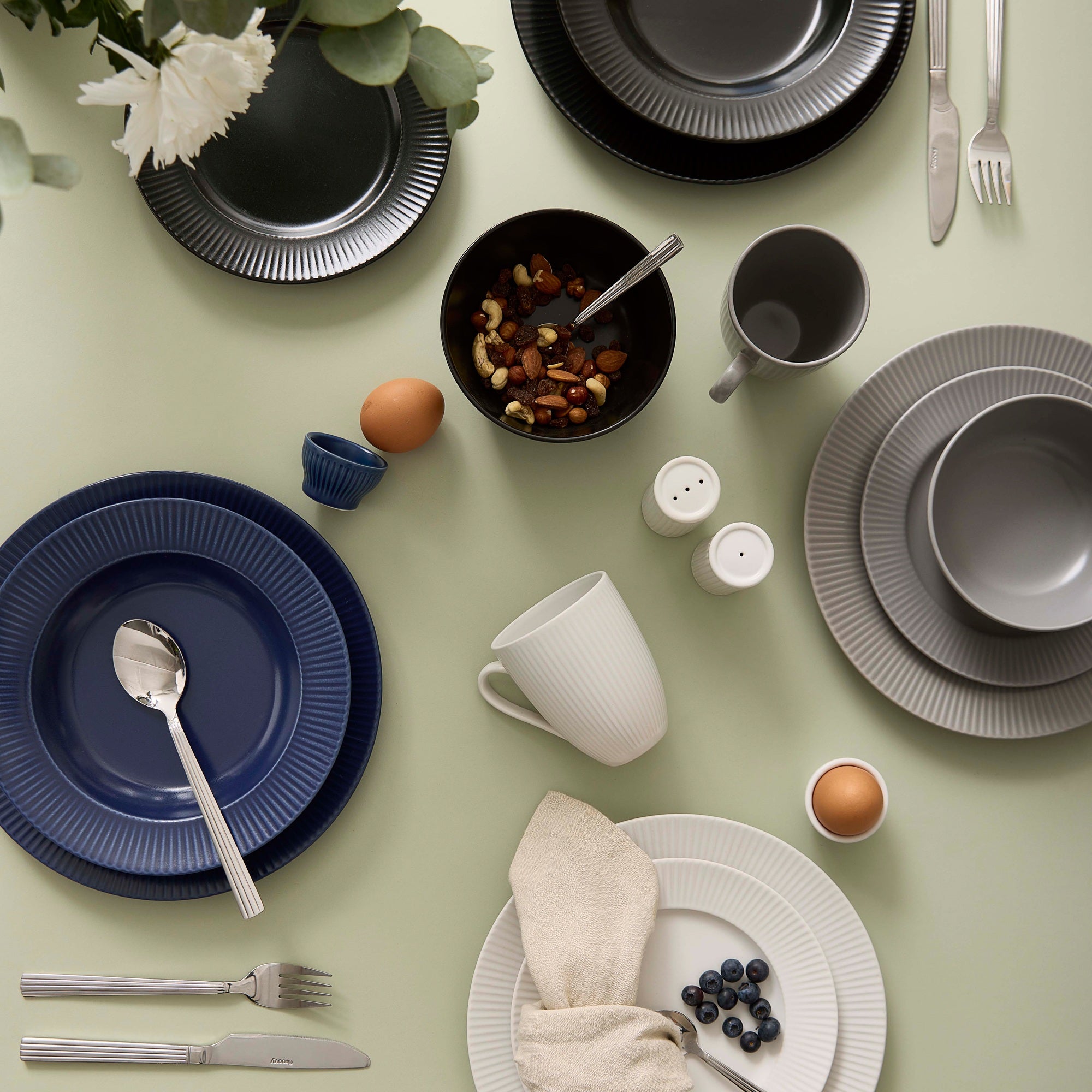 Groovy middagstallerken | Blå
