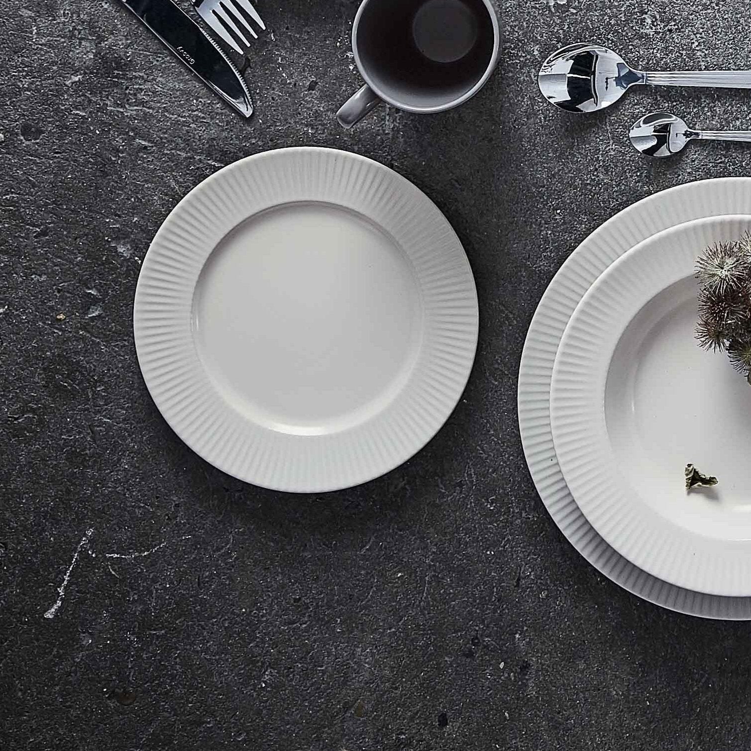 Groovy frokosttallerken | Hvid