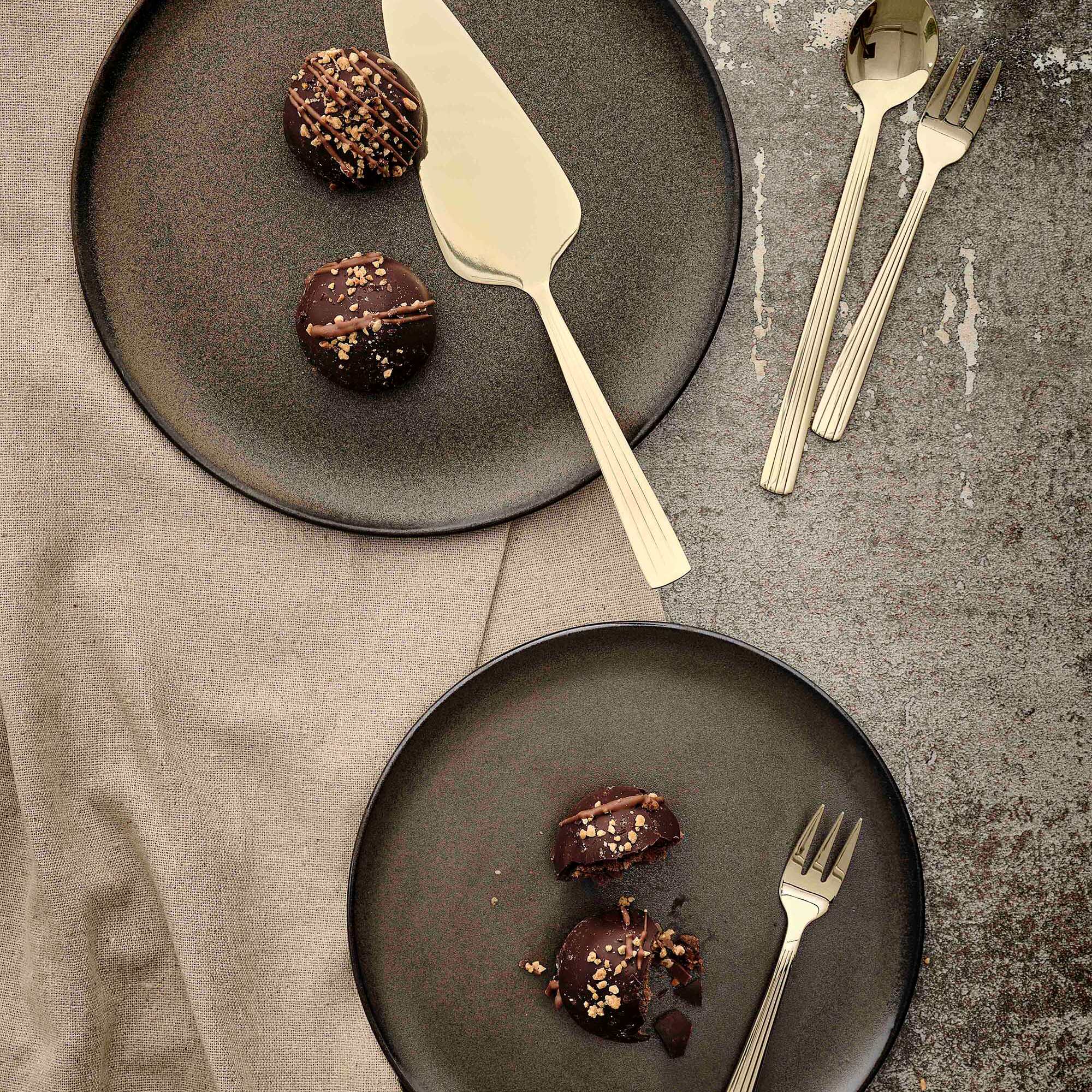 RAW frokosttallerken | Metallic Brown