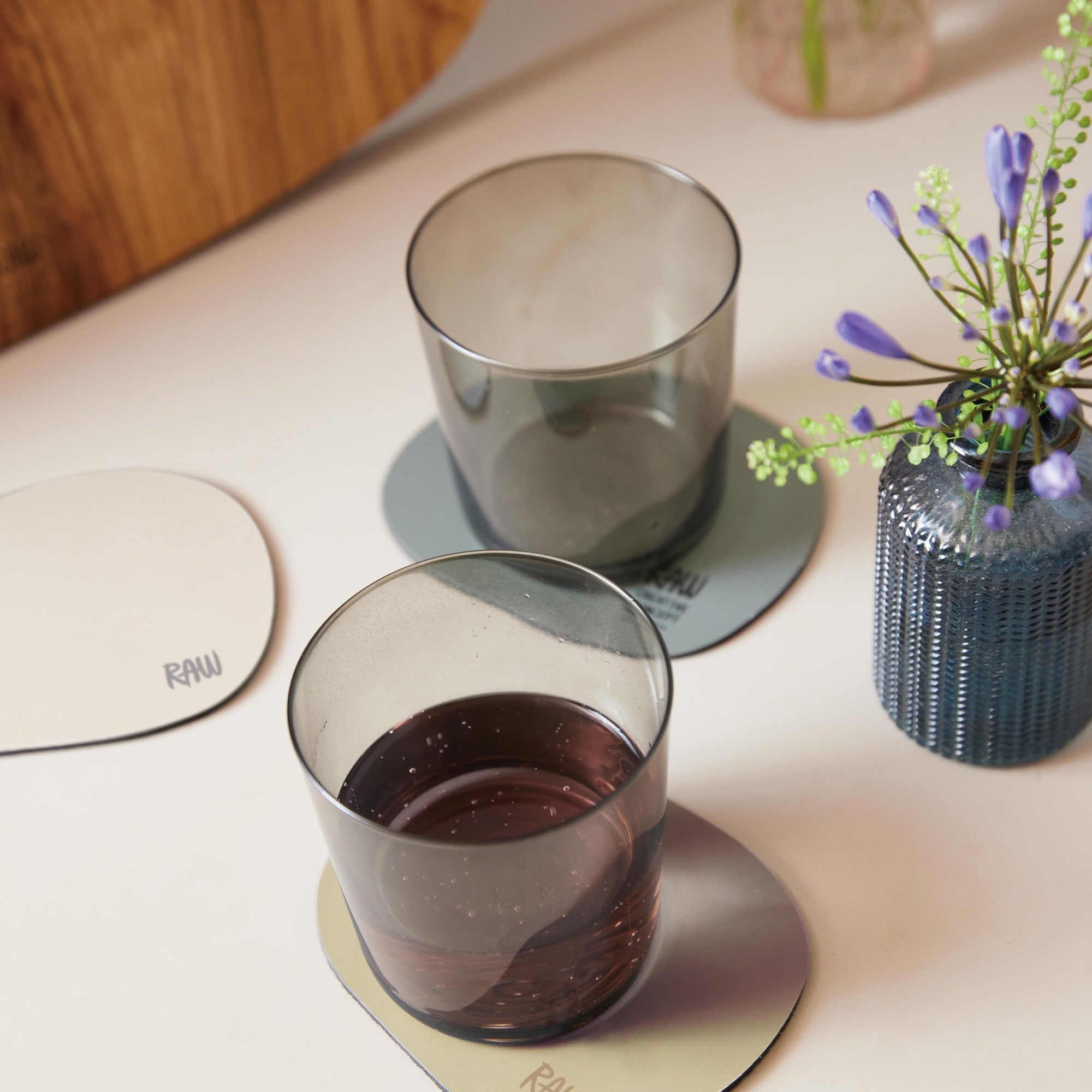 RAW Silicone coasters 6 stk. | Sand