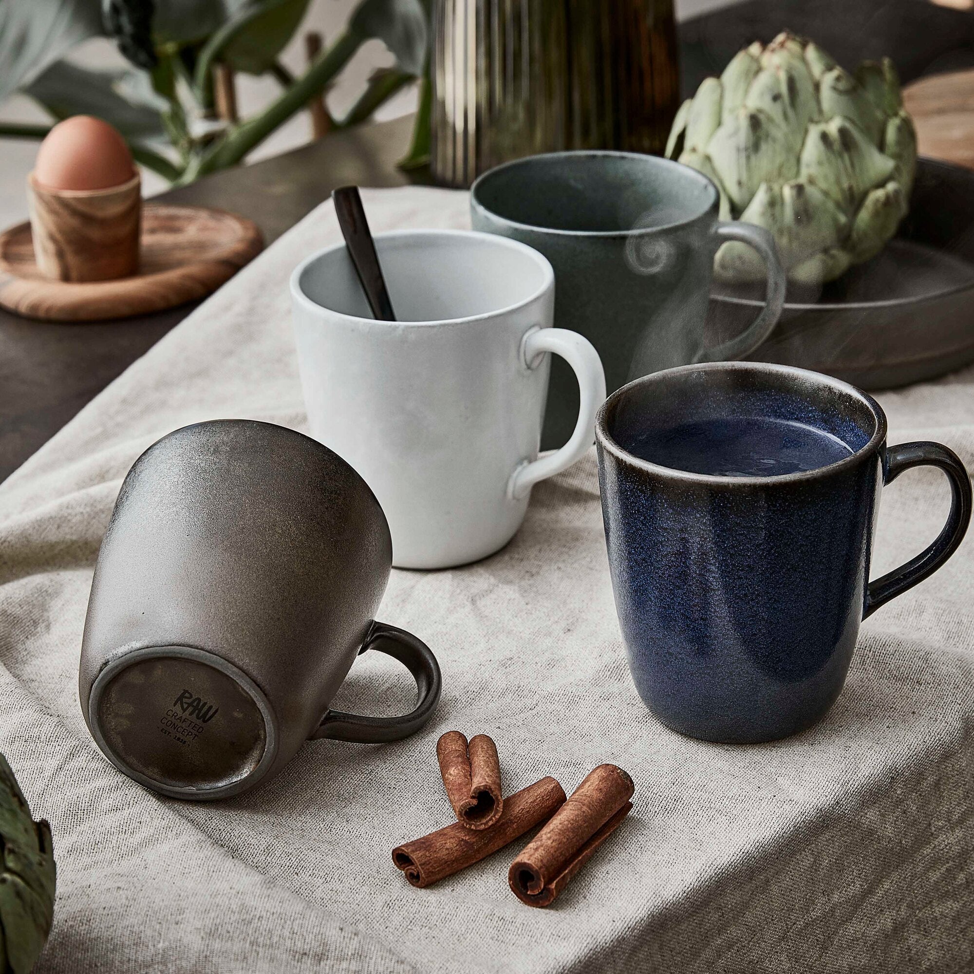 RAW krus med hank | Metallic Brown