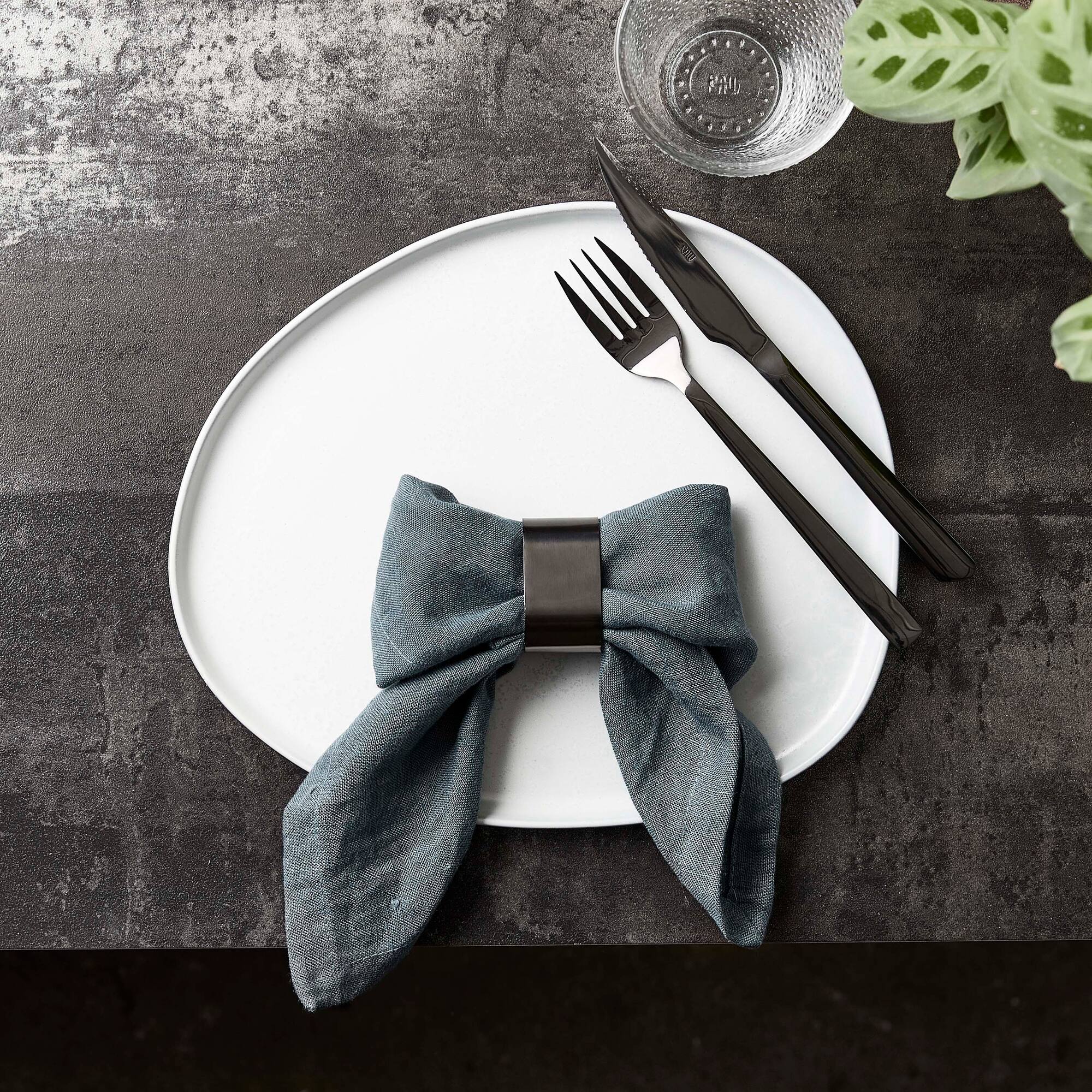 RAW steaksæt 8 dele | Blank Sort