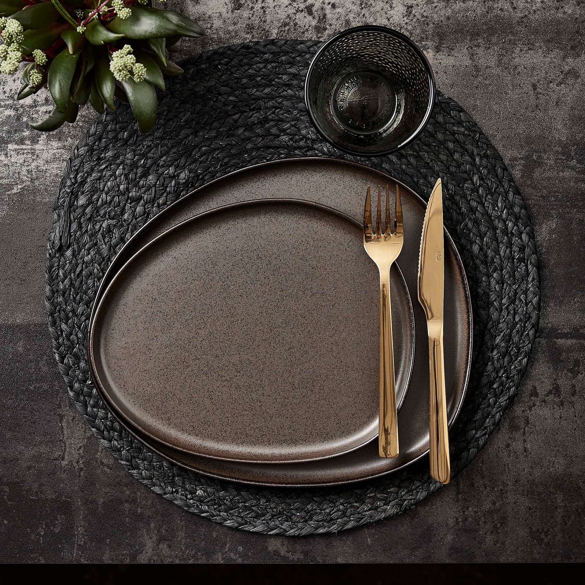 RAW Organic middagstallerken | Metallic Brown