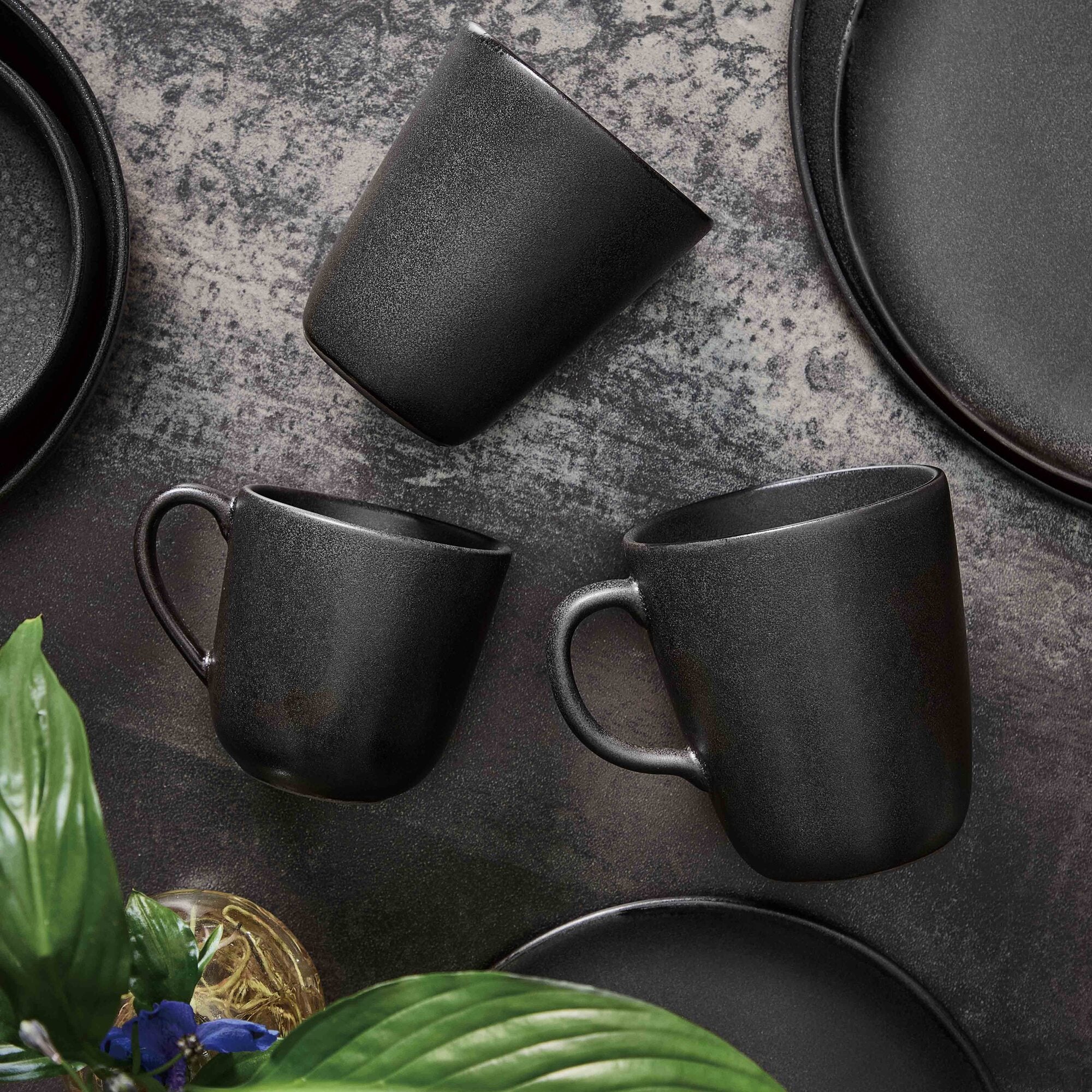 RAW krus med hank | Titanium Black