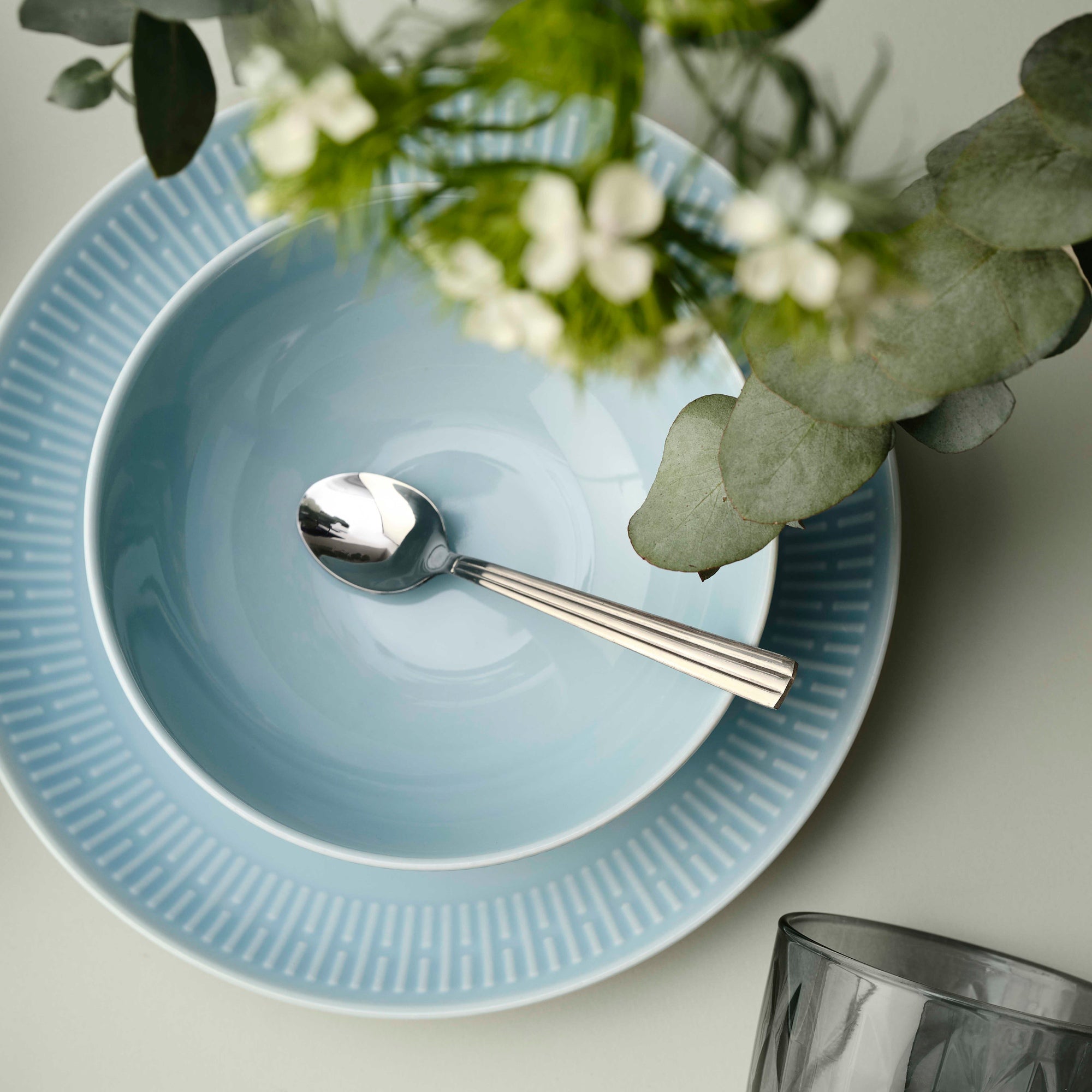Relief skål | Light Blue