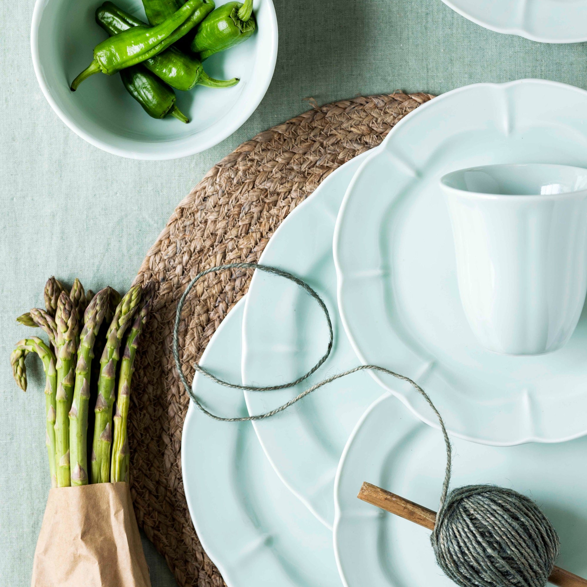 SØHOLM Solvej middagstallerken | Minty Green